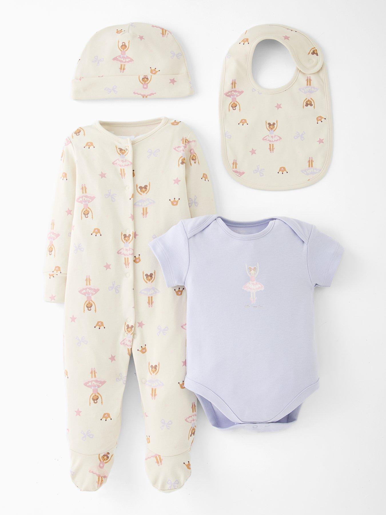 The Very Collection Baby Girl Ballerina 4 Piece Newborn Starter Set