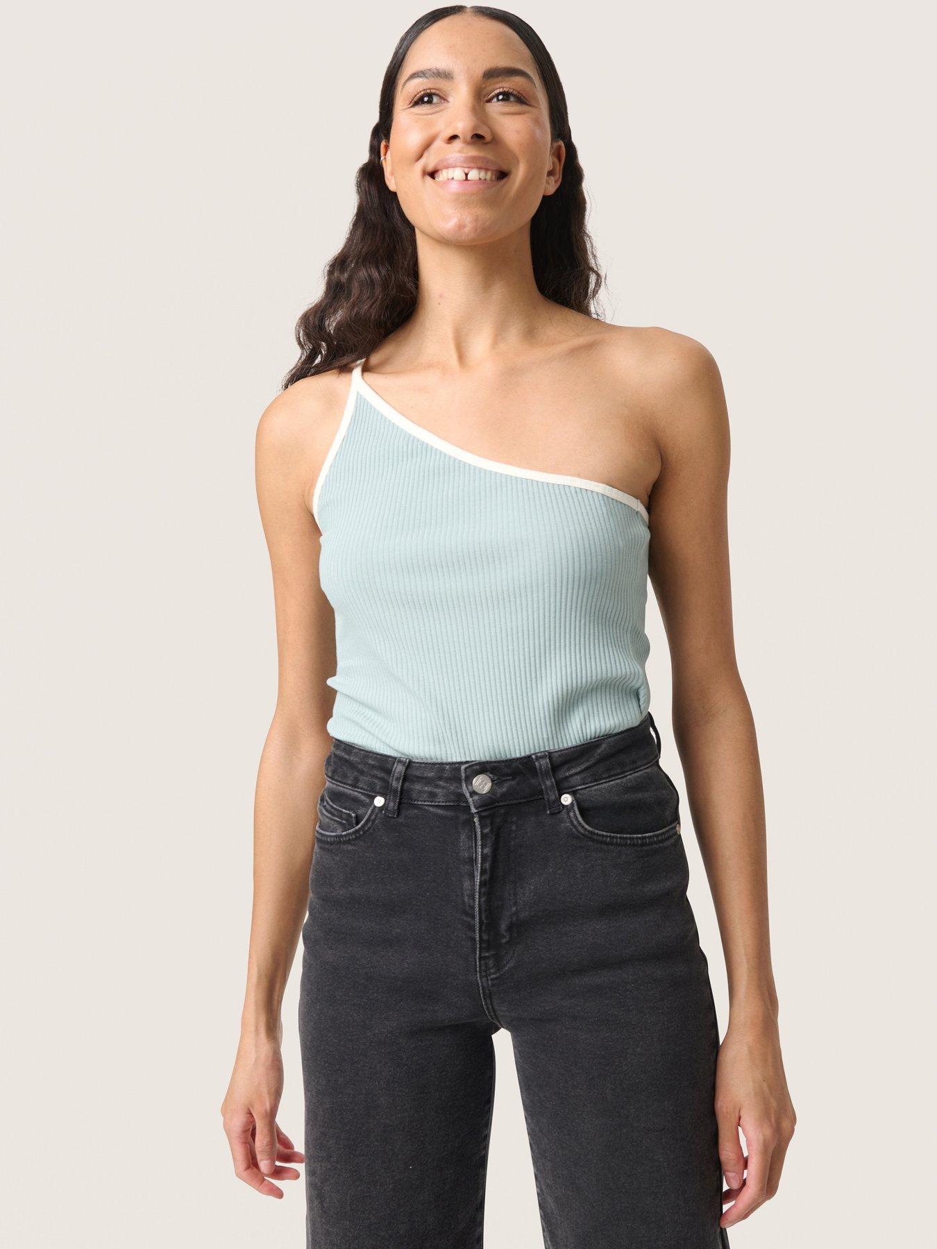 undefined Simone Strap Top - Blue