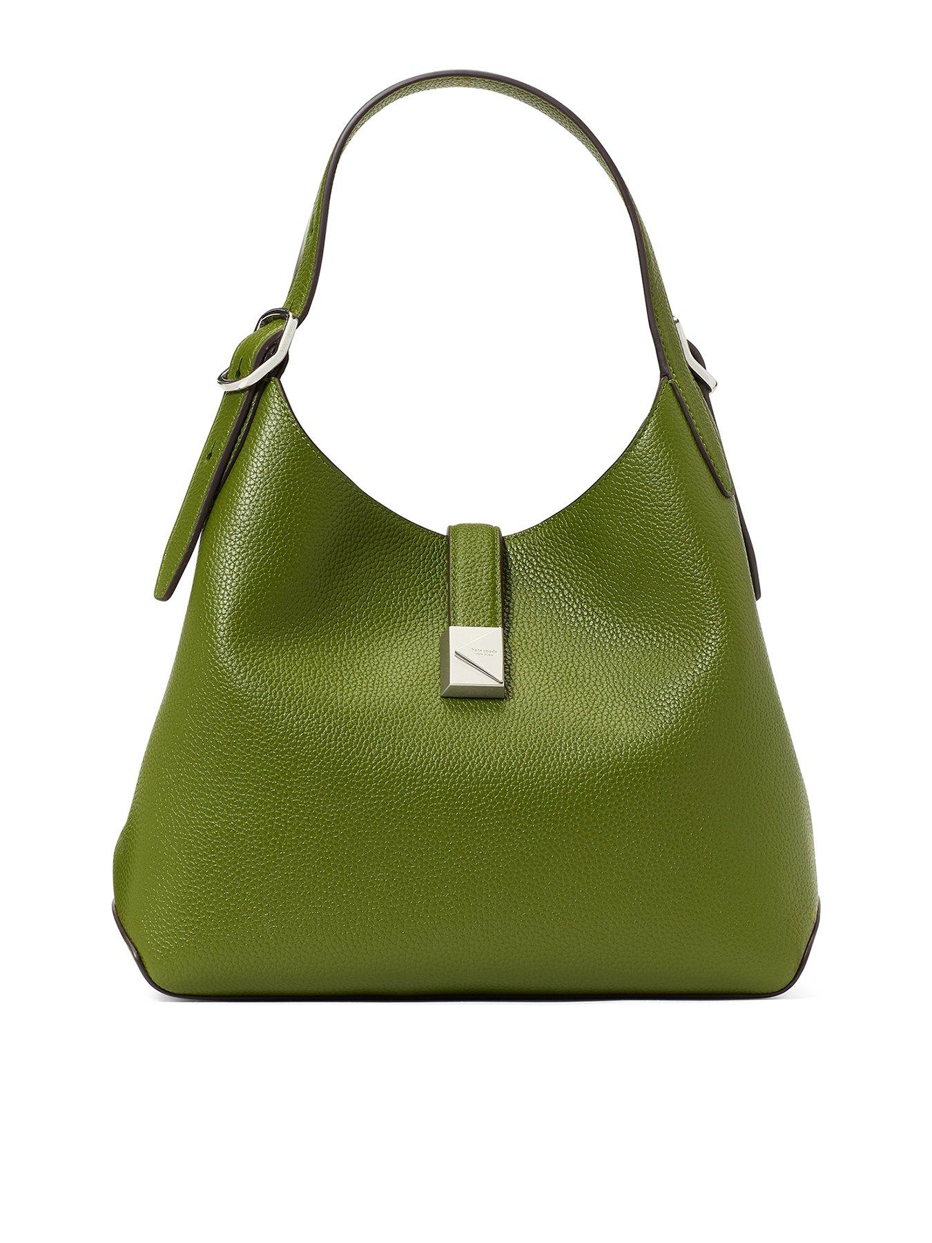 Kate Spade New York Deco Pebbled Leather Crossbody Tote - Green