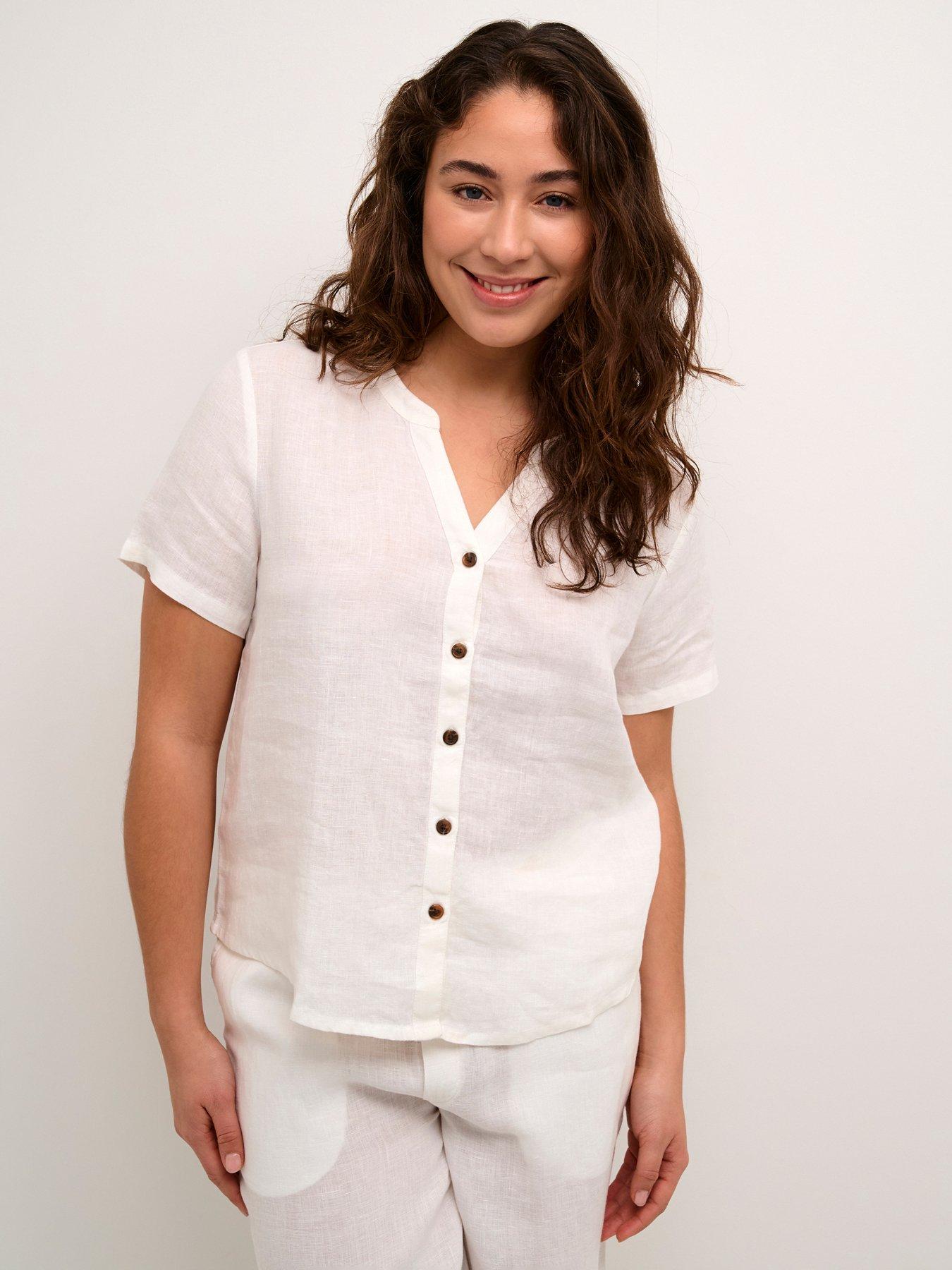 undefined Bellis Linen Shirt - White