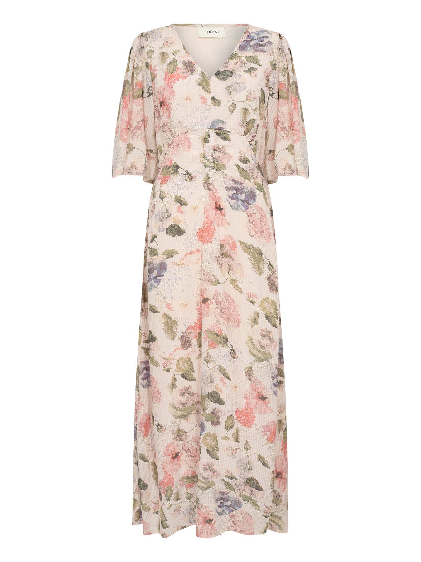 Image 3 of 4 of Cream Hailey Maxi Dress - Multi