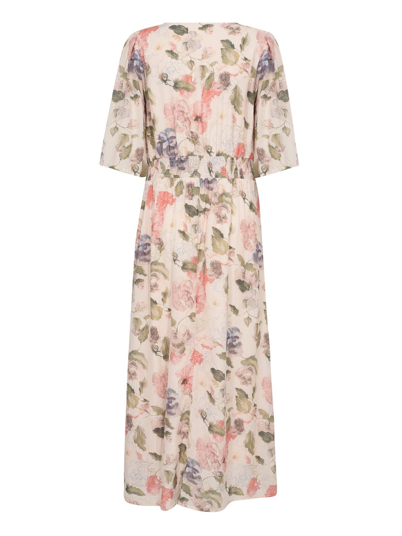 Image 4 of 4 of Cream Hailey Maxi Dress - Multi