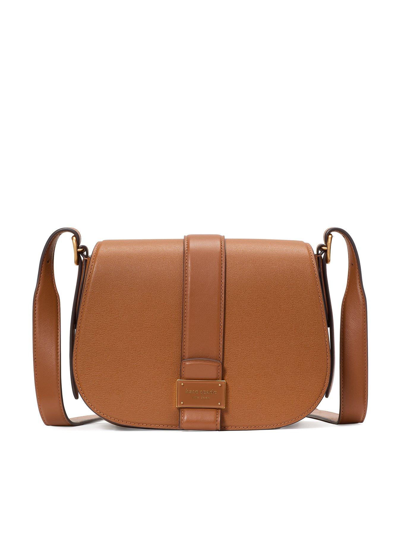 Kate Spade New York Nouveau Textured Leather Medium Saddle Bag - Brown