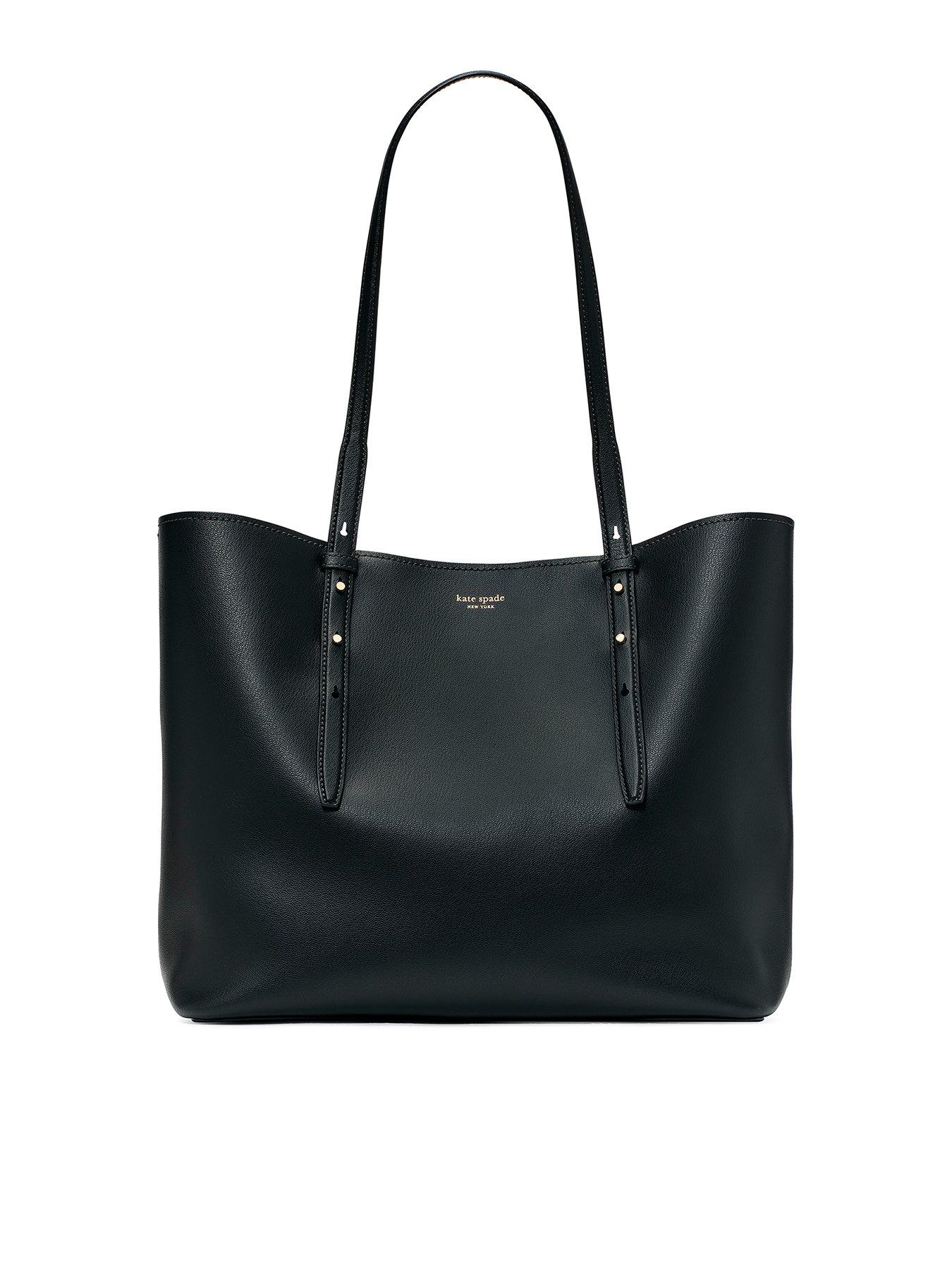 Image 1 of 4 of Kate Spade New York Do It All Fine Grain Leather Large Tote - Black