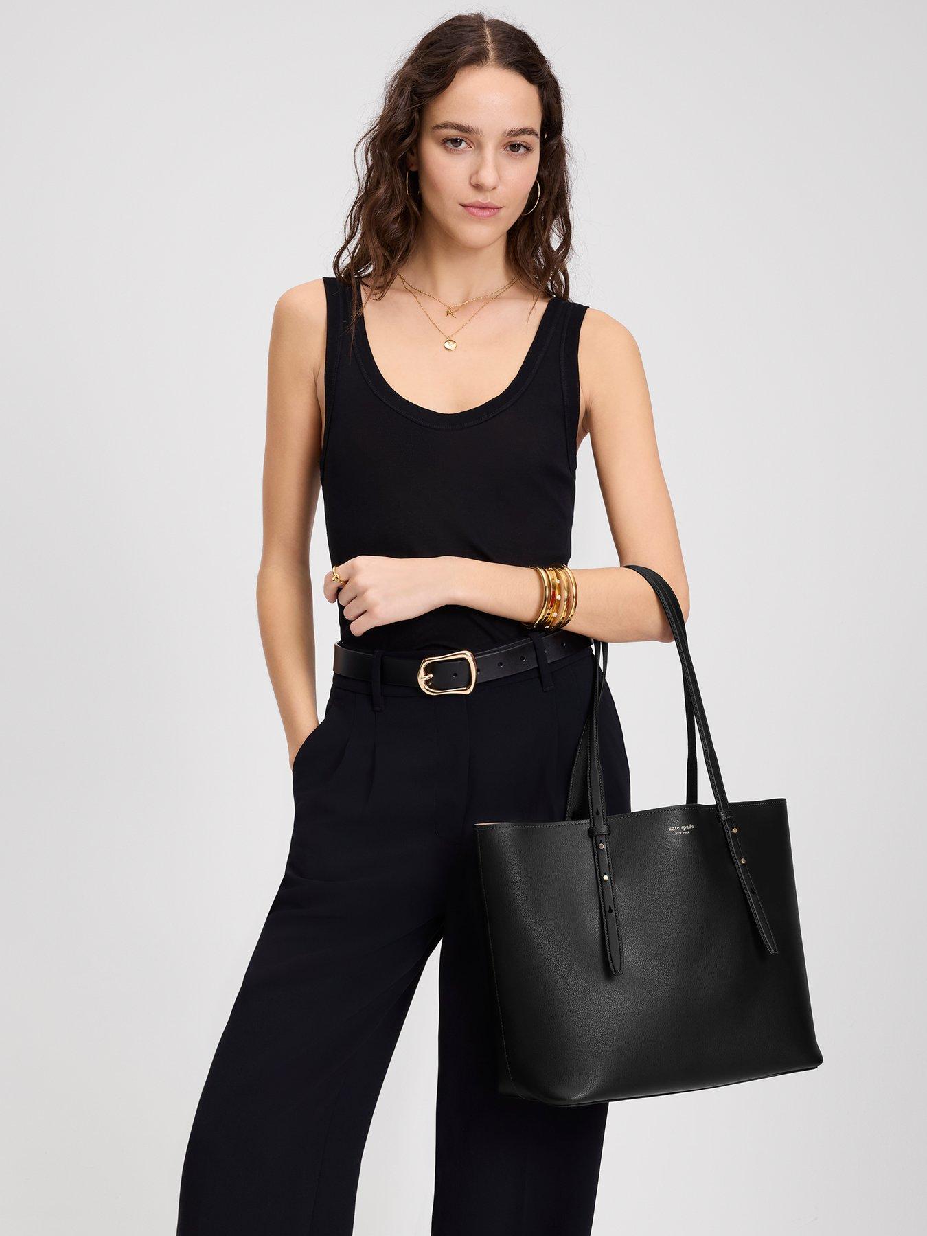 Image 2 of 4 of Kate Spade New York Do It All Fine Grain Leather Large Tote - Black