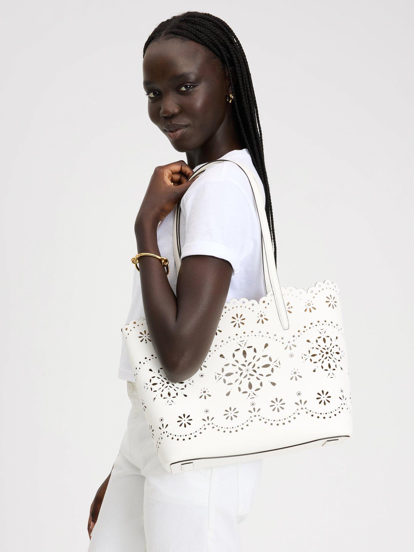Kate Spade New York Do It All Flower Perforated Fine Grain Leather