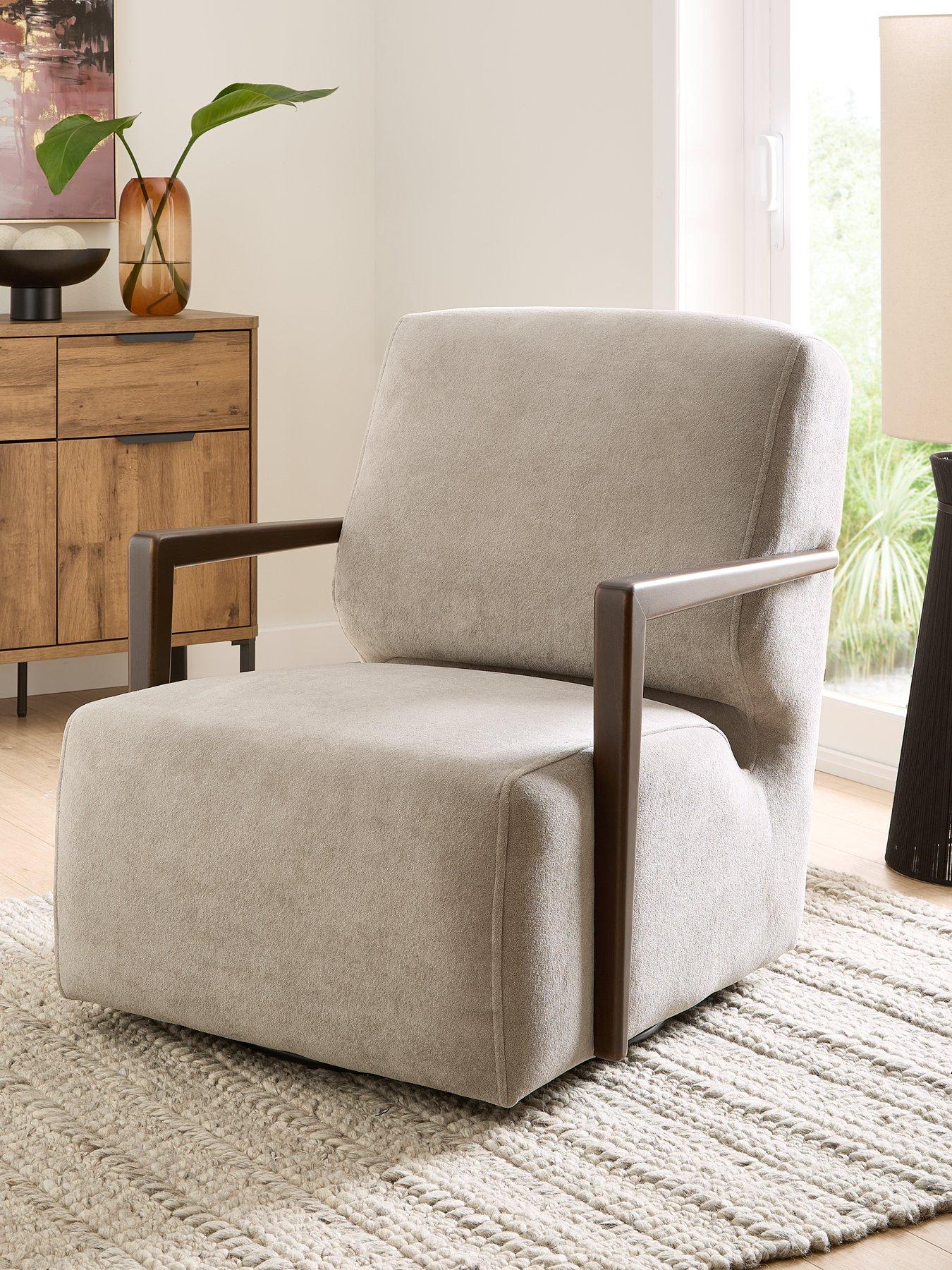 undefined Lyla Fabric Swivel Chair - Made to Order in the UK