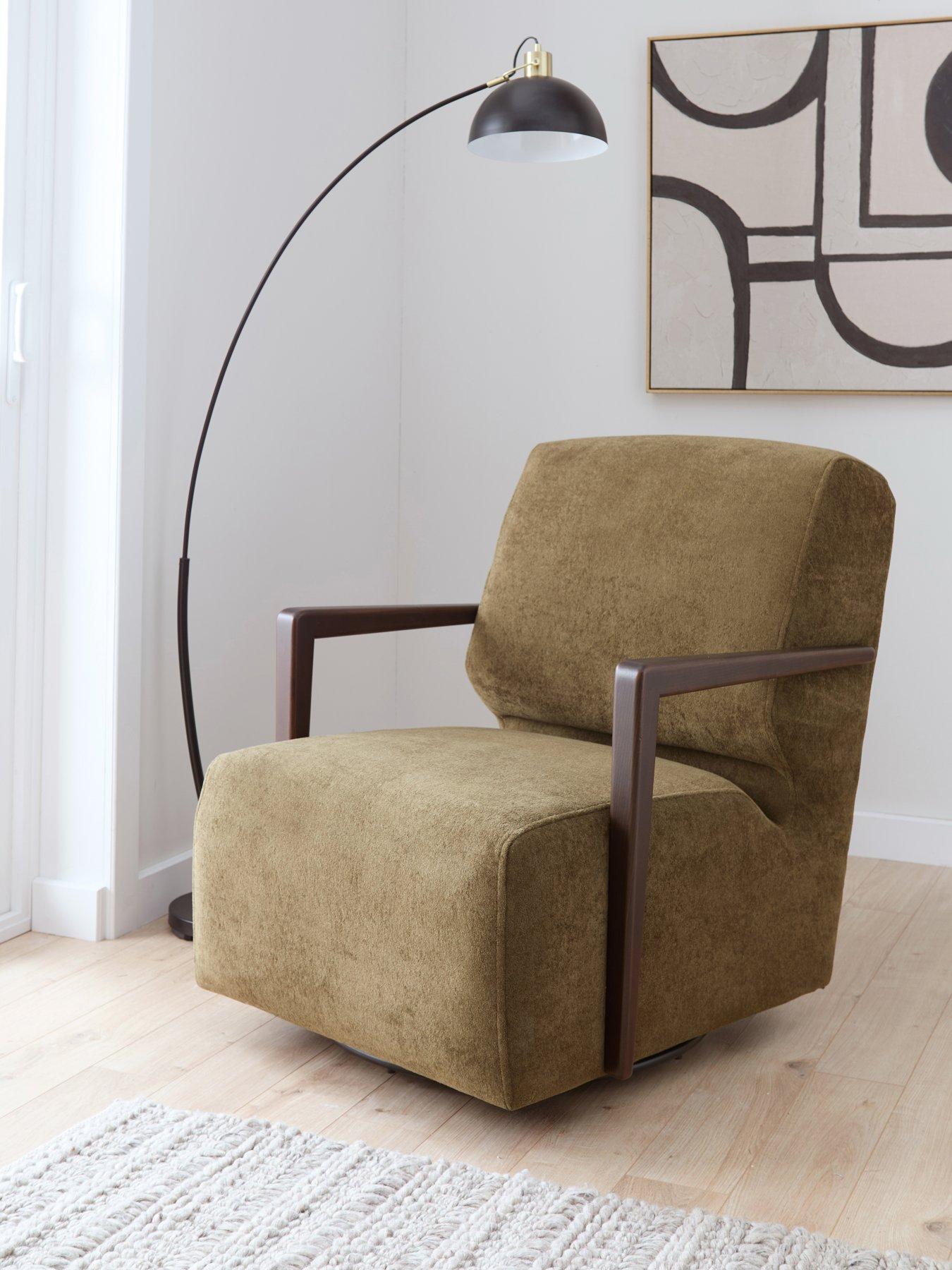 The Very Collection Lyla Fabric Swivel Chair - Made to Order in the UK - FSC® Certified