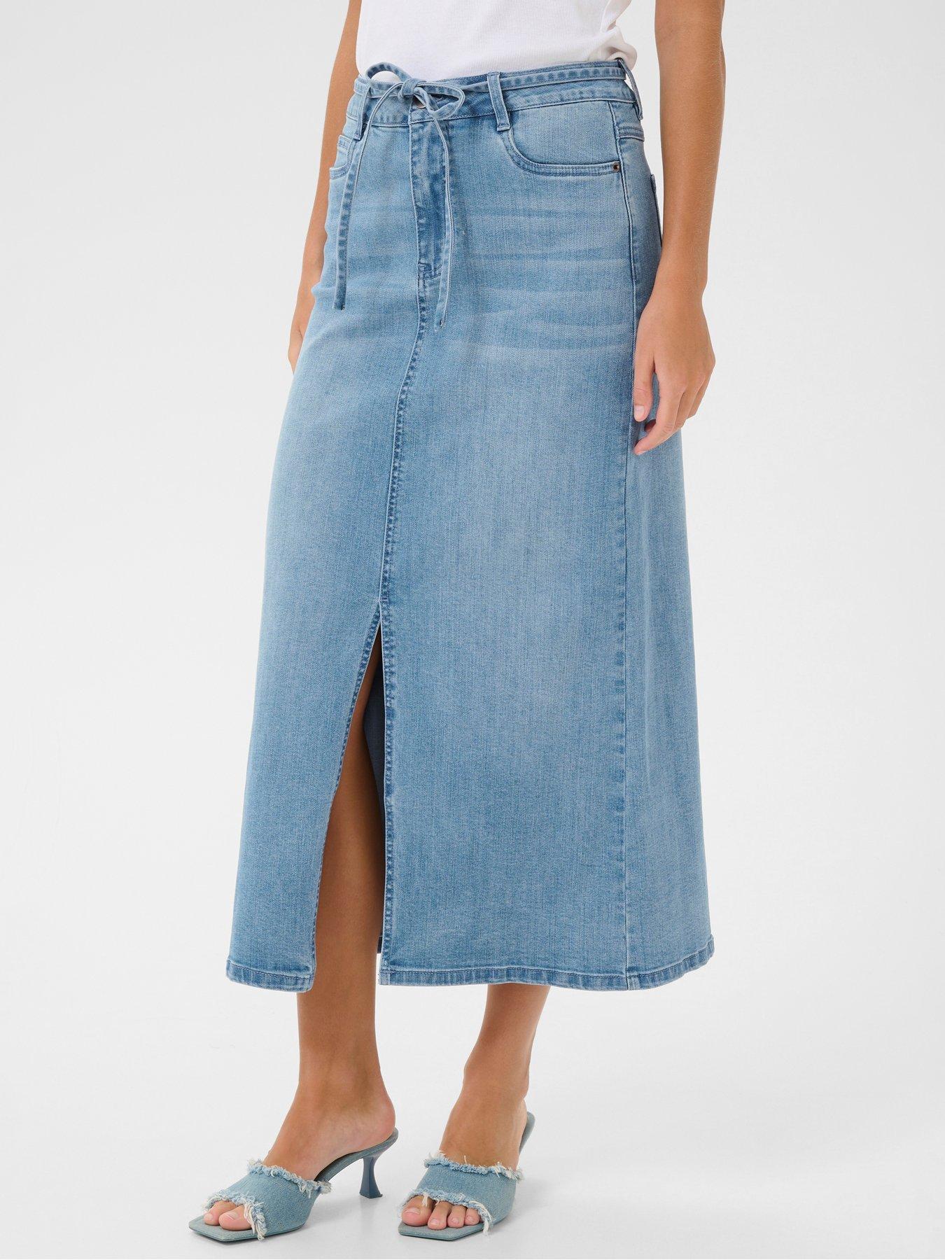 undefined Sarah Denim Skirt - Blue