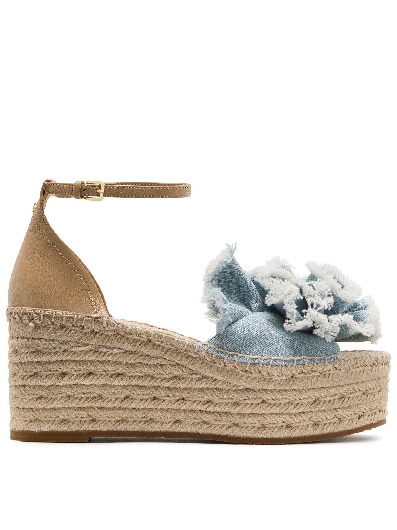 Image 1 of 5 of Kate Spade New York Flourish Denim Espadrille Wedge Sandal - Blue