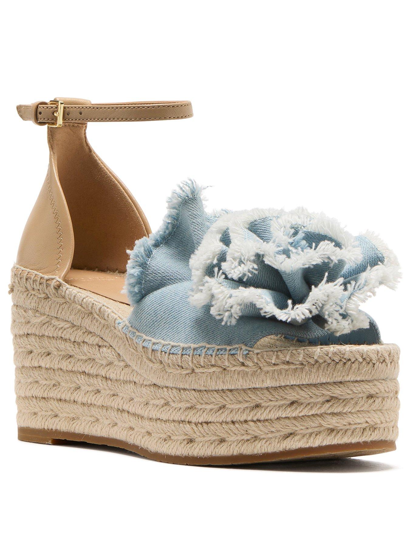 Image 2 of 5 of Kate Spade New York Flourish Denim Espadrille Wedge Sandal - Blue