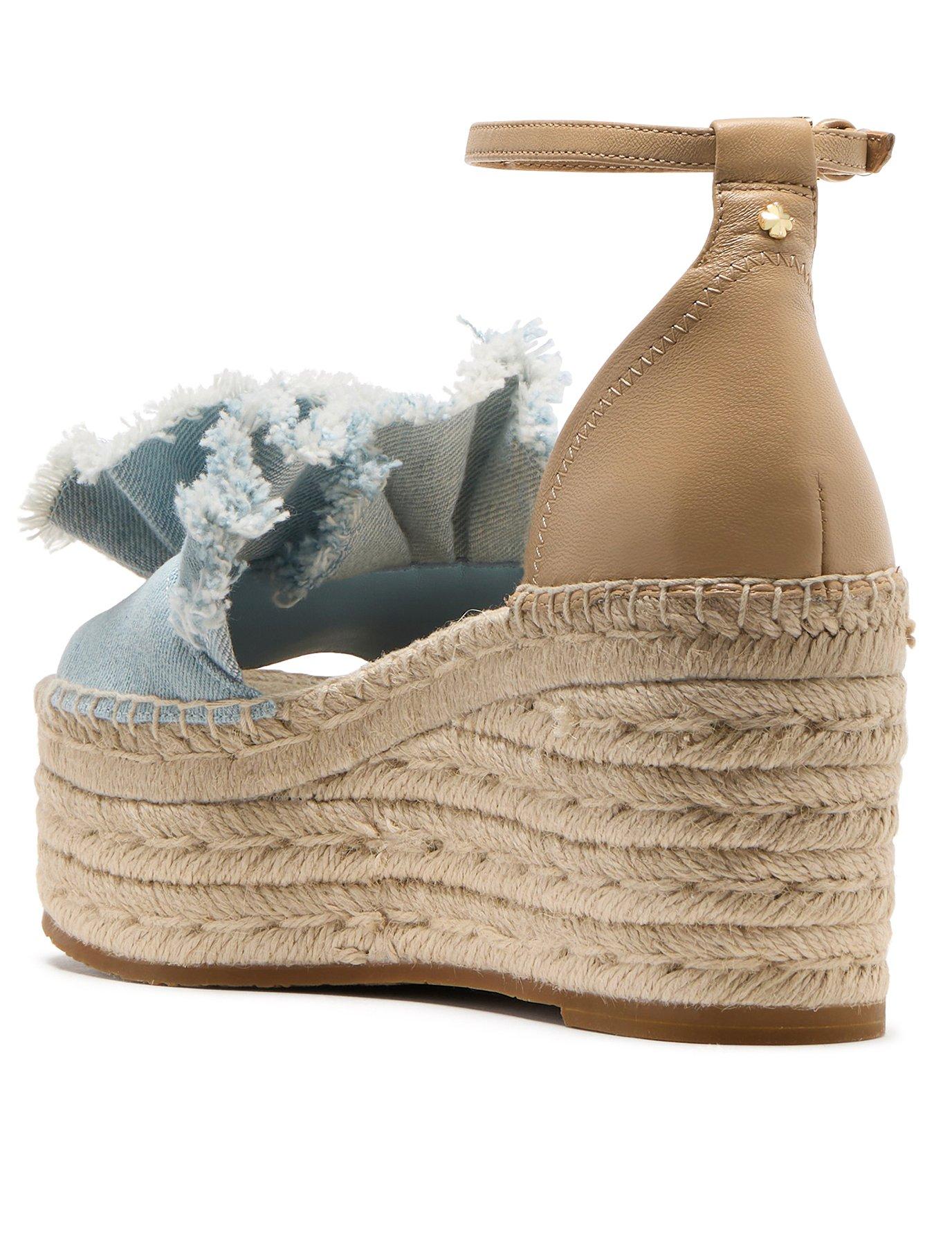 Image 3 of 5 of Kate Spade New York Flourish Denim Espadrille Wedge Sandal - Blue