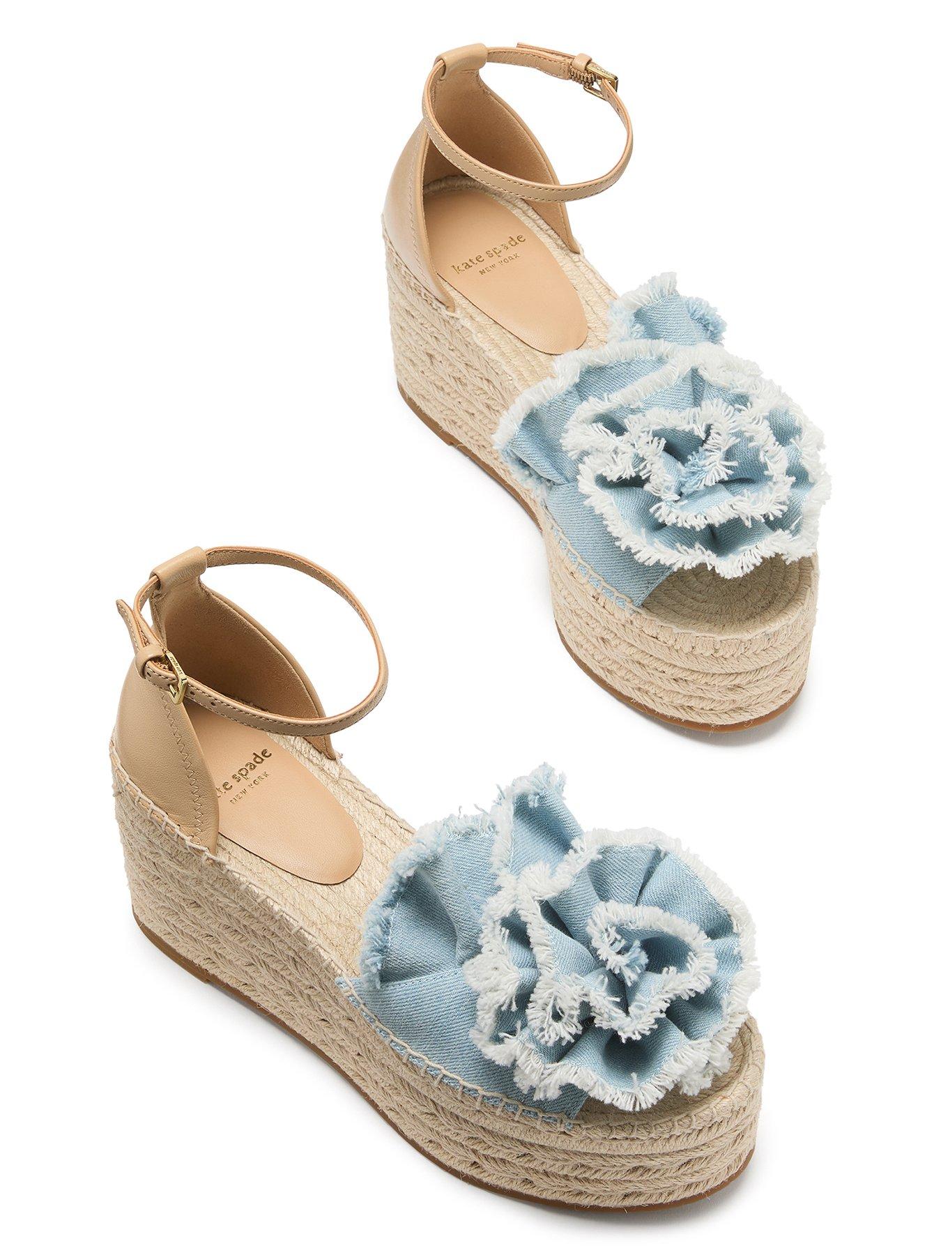 Image 5 of 5 of Kate Spade New York Flourish Denim Espadrille Wedge Sandal - Blue