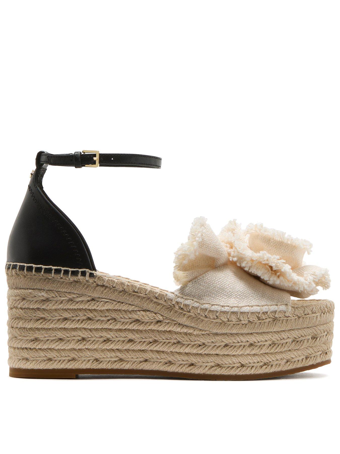 undefined Flourish Slub Canvas Espadrille Wedge Sandal