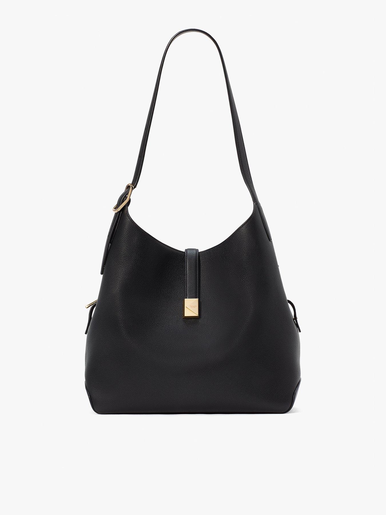 undefined Deco Pebbled Leather Large Shoulder Bag