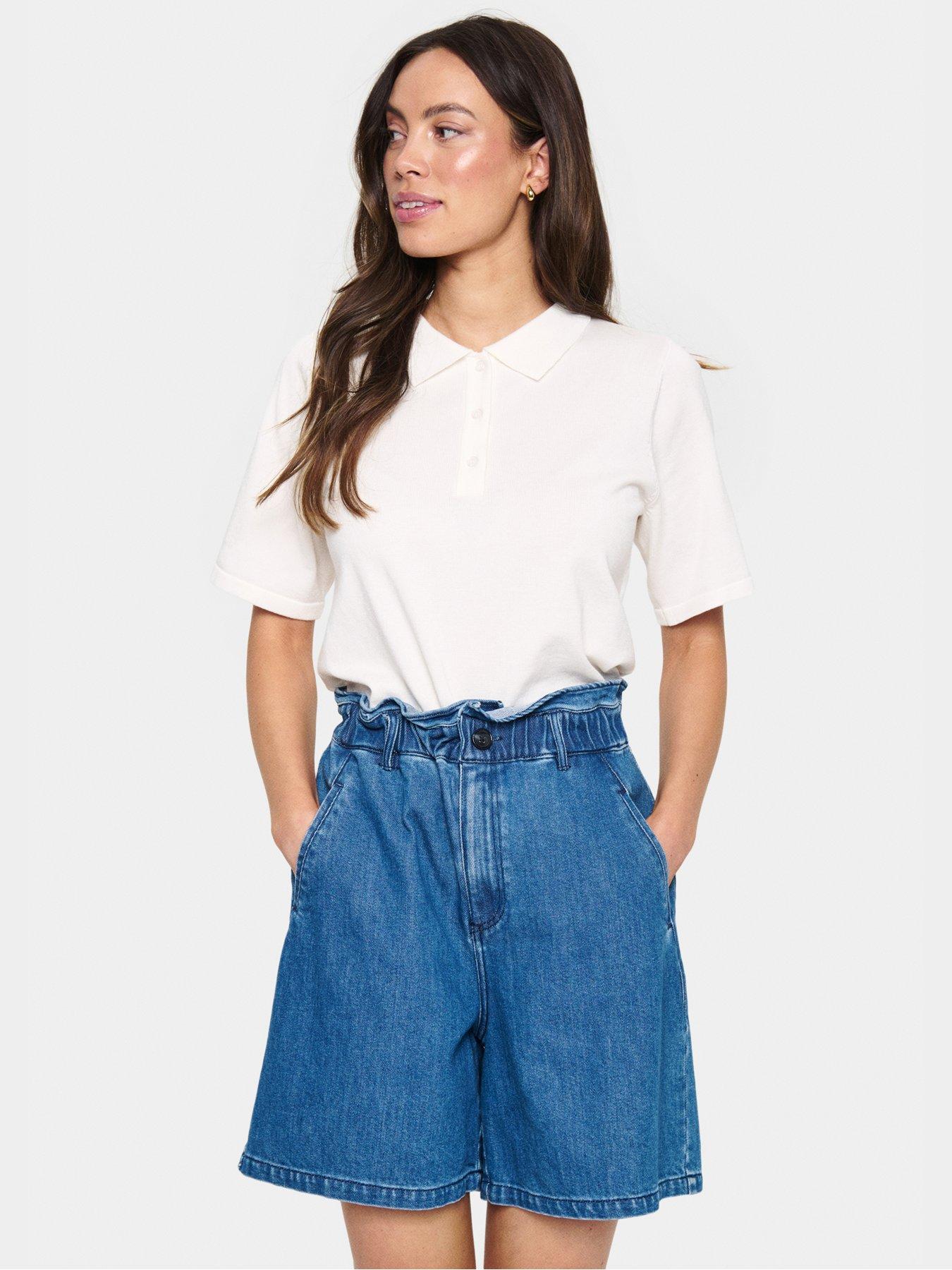 undefined Mila Polo Pullover - White