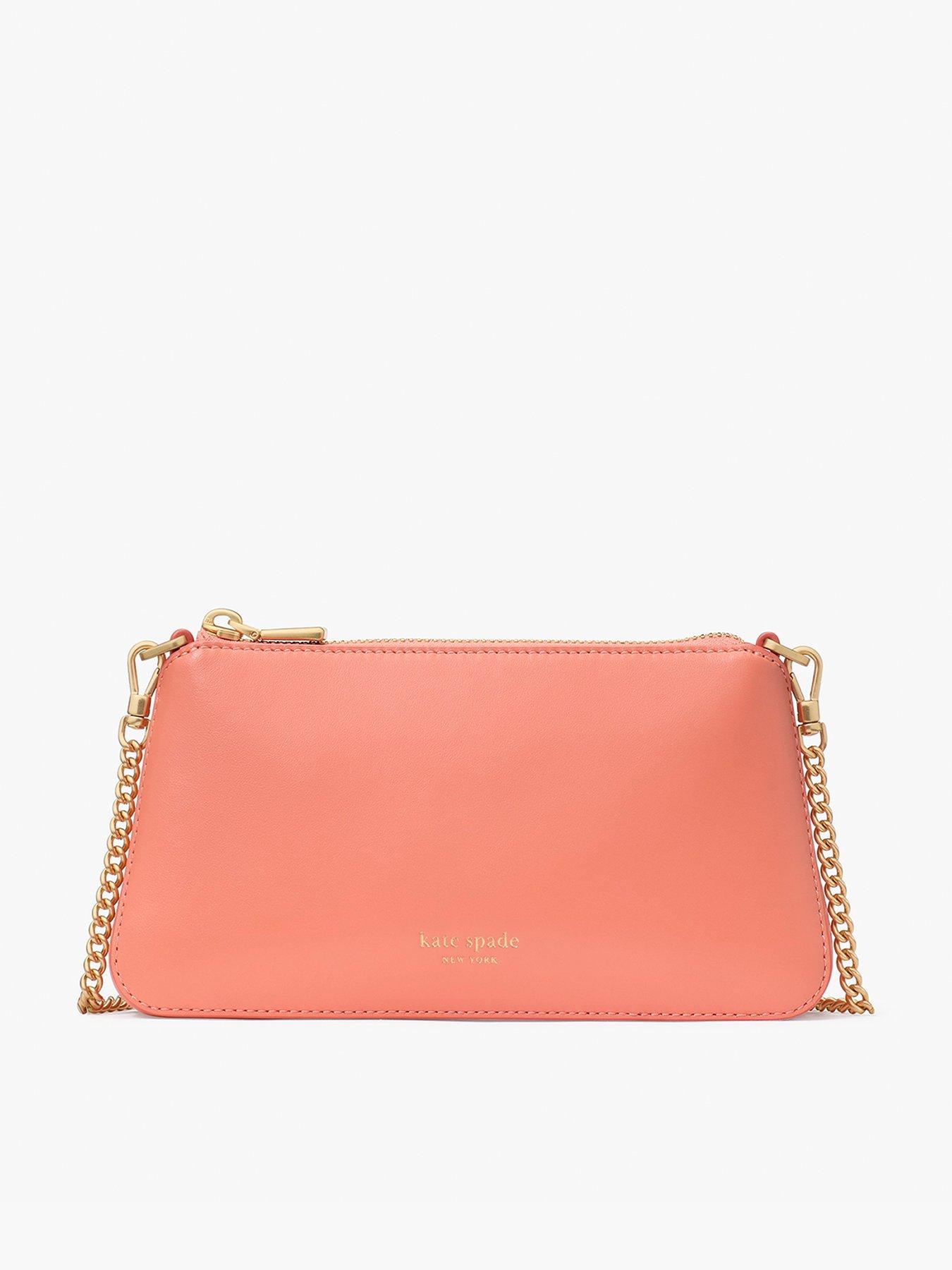 undefined Grace Fine Grain Leather Pochette - Pink
