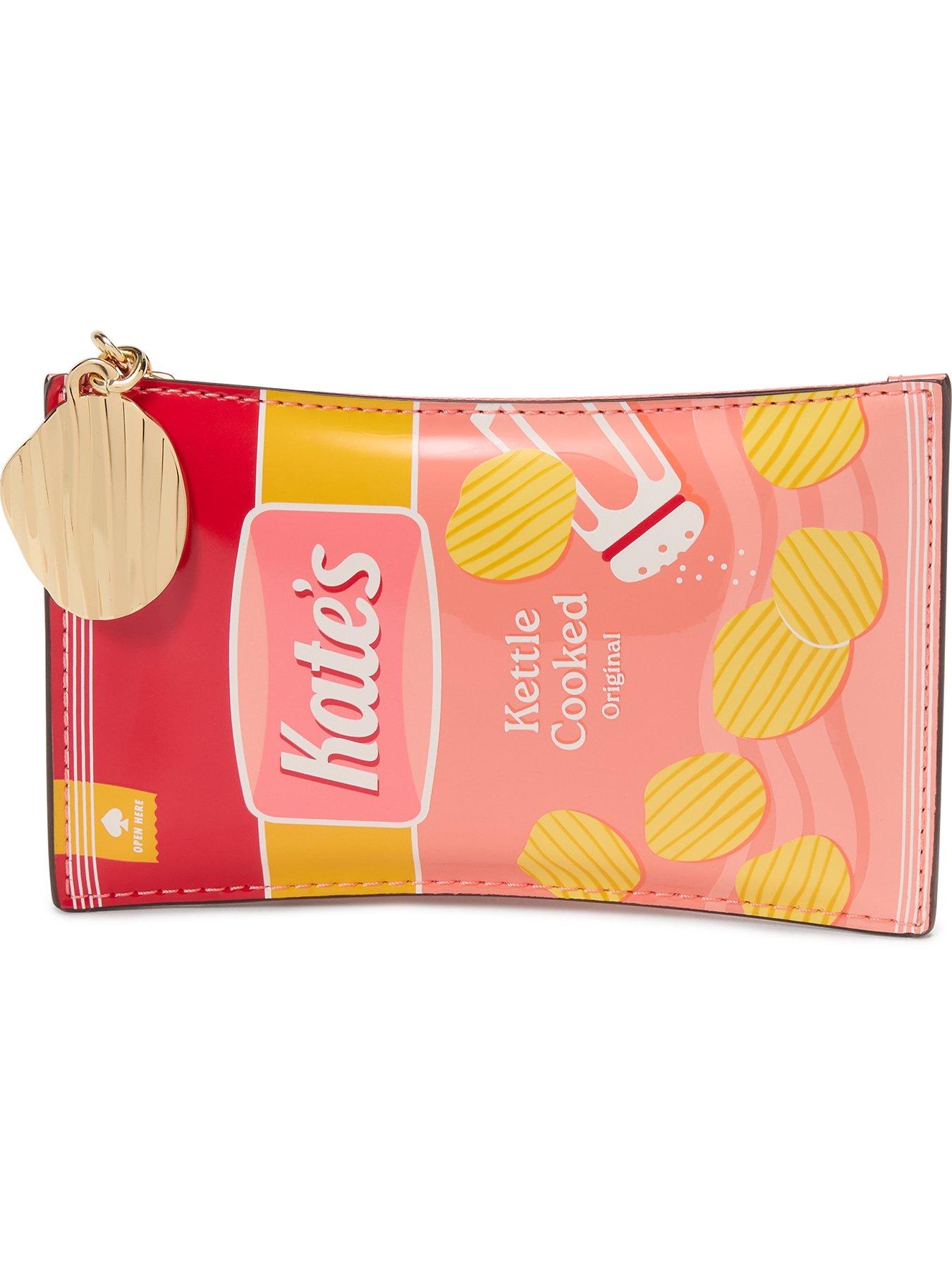 undefined Snack Time Embossed Patent Pu Card Case Wristlet