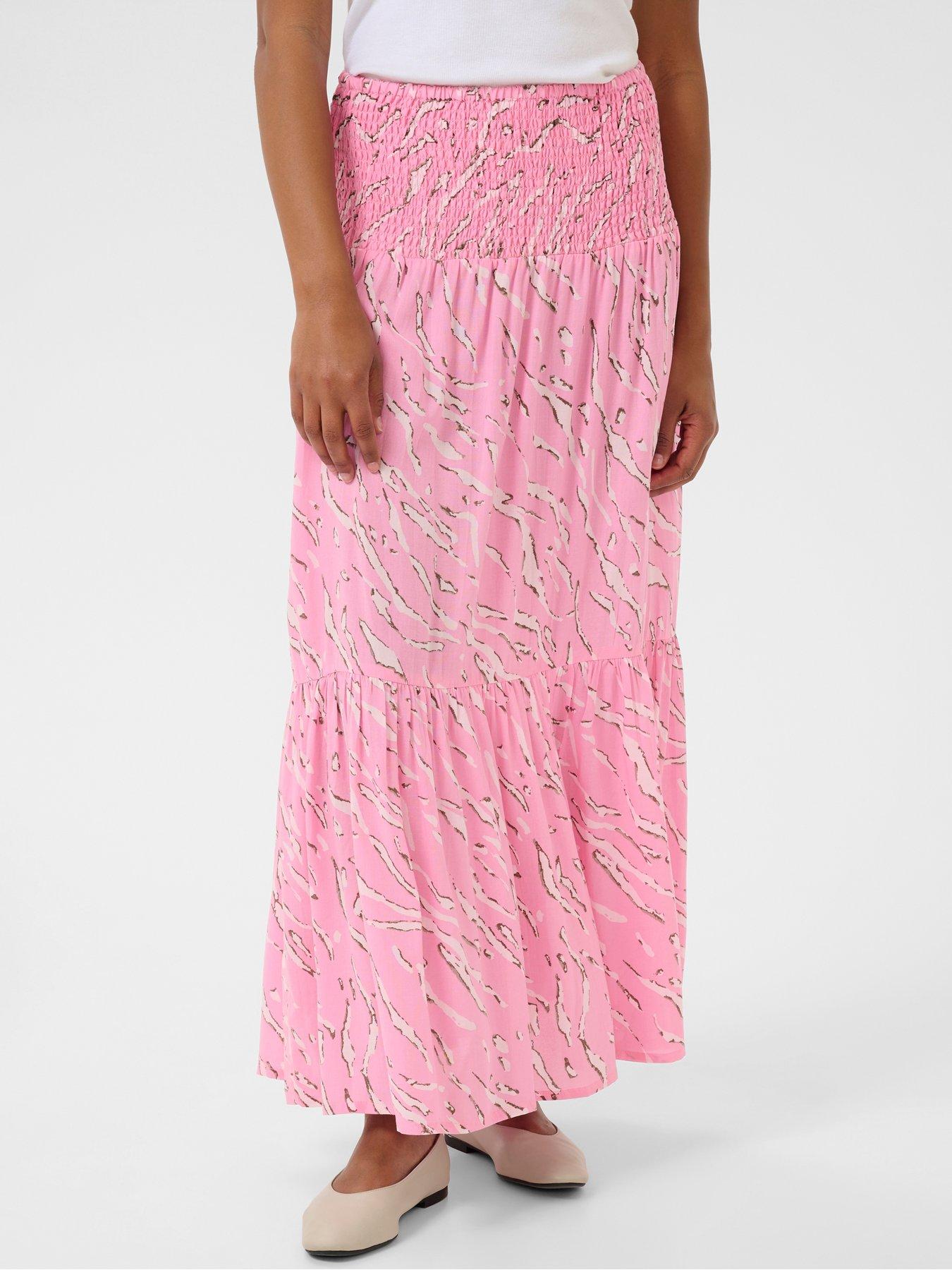 undefined Maxi Smock Skirt - Pink