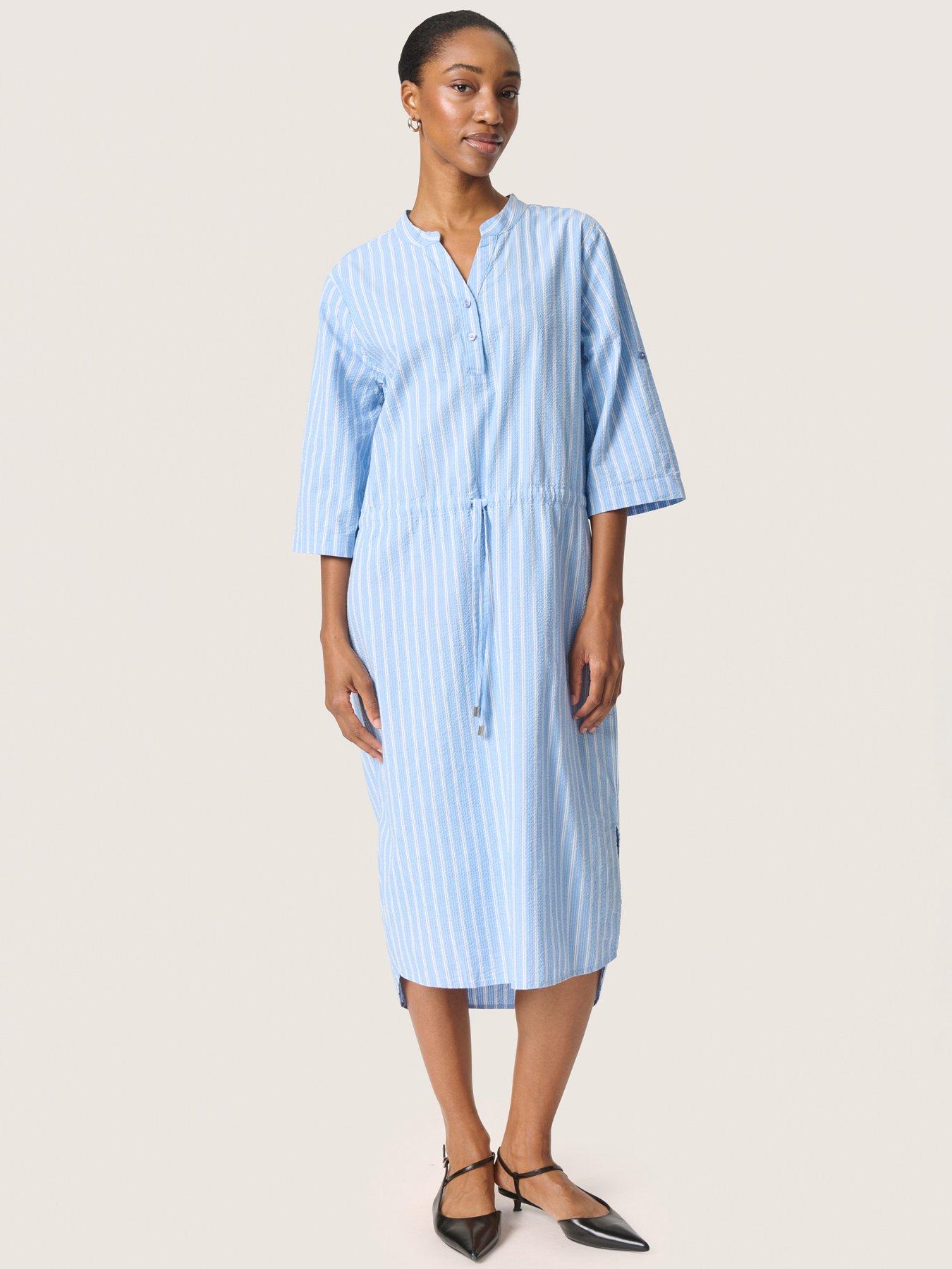 undefined Anvitte Zaya Short Sleeve Dress - Blue
