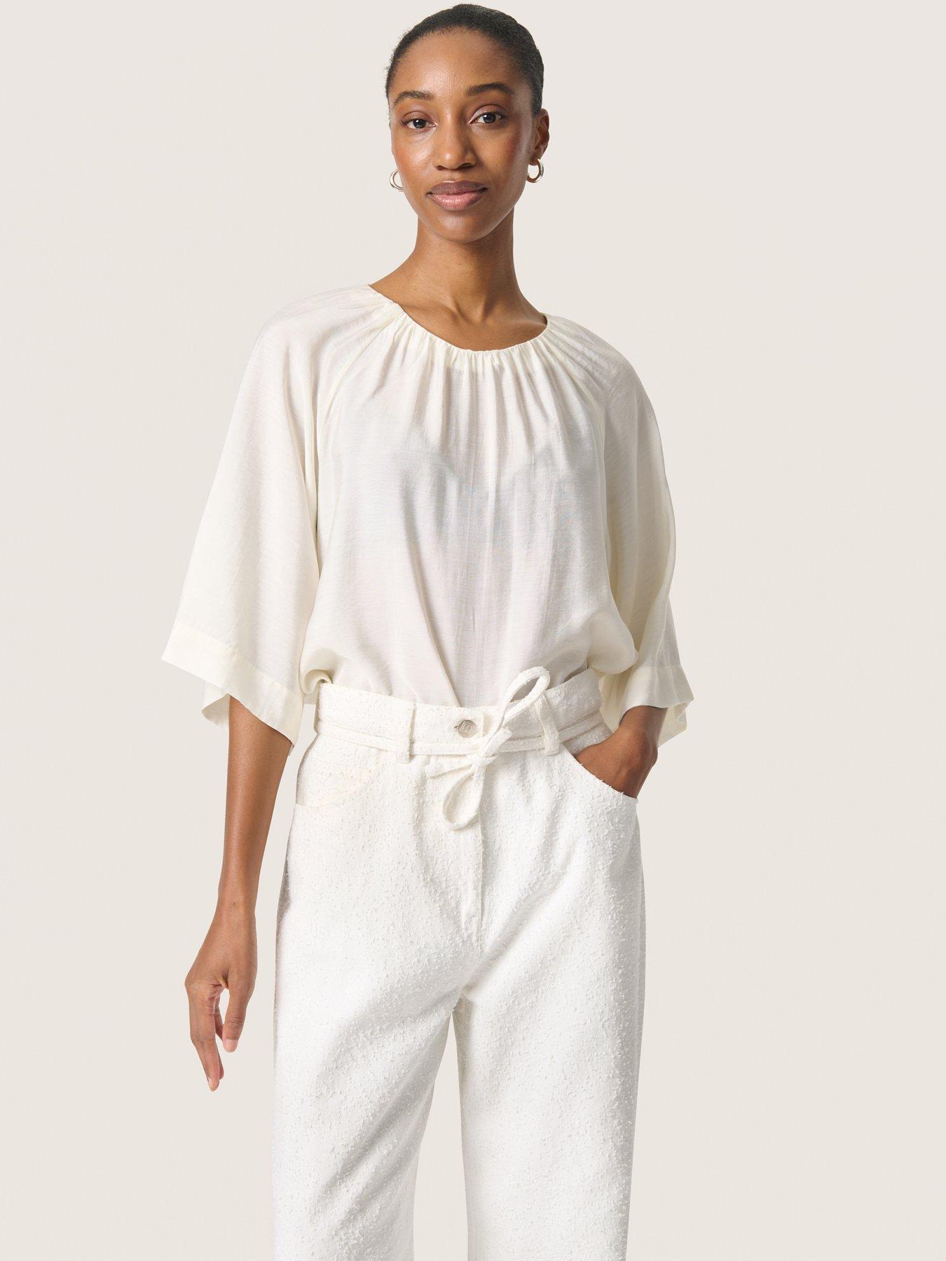 undefined Leodora Short Sleeve Blouse - White