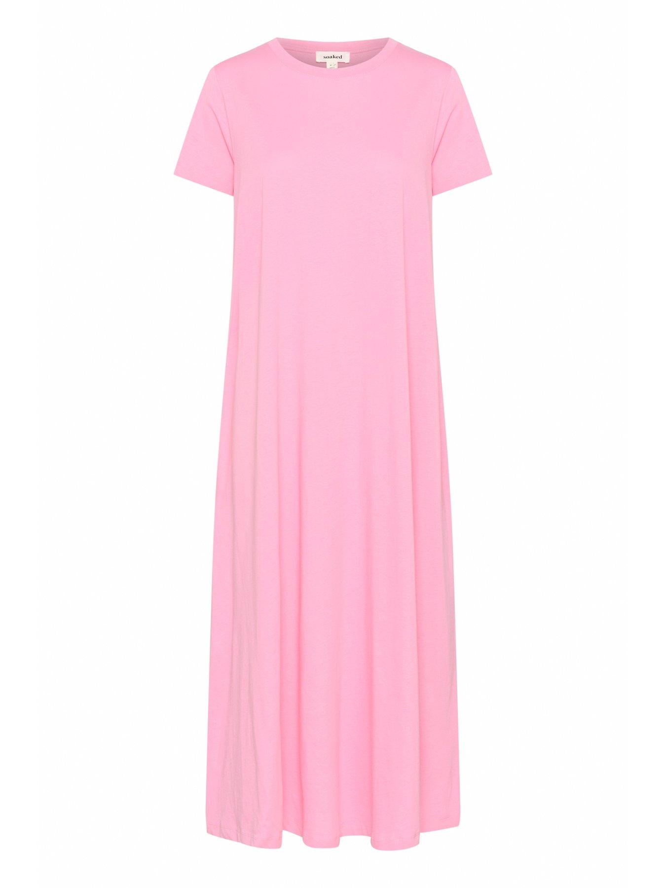 undefined Aeve Short Sleeve Midi Dress - Pink