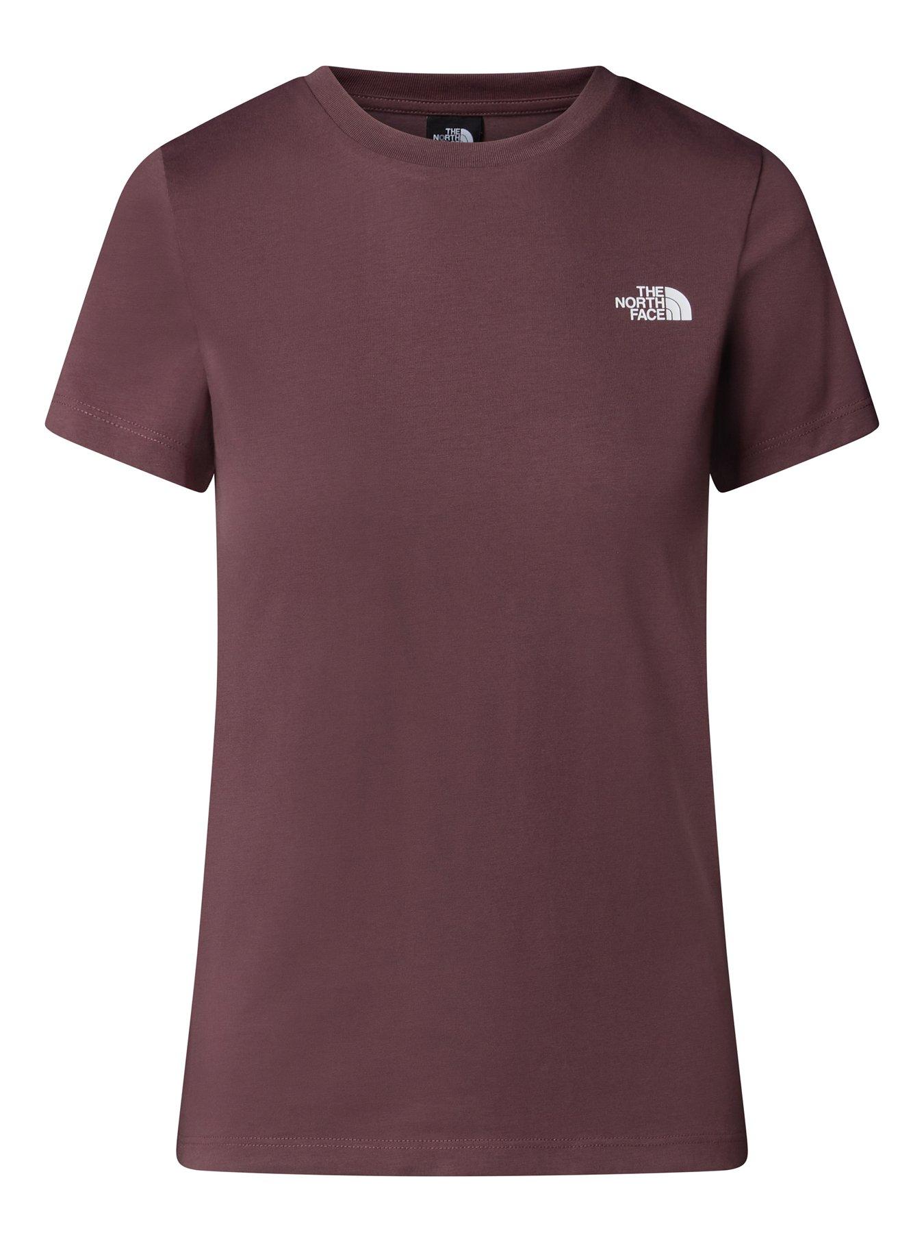 undefined Women's S/S Simple Dome Slim Tee - Brown