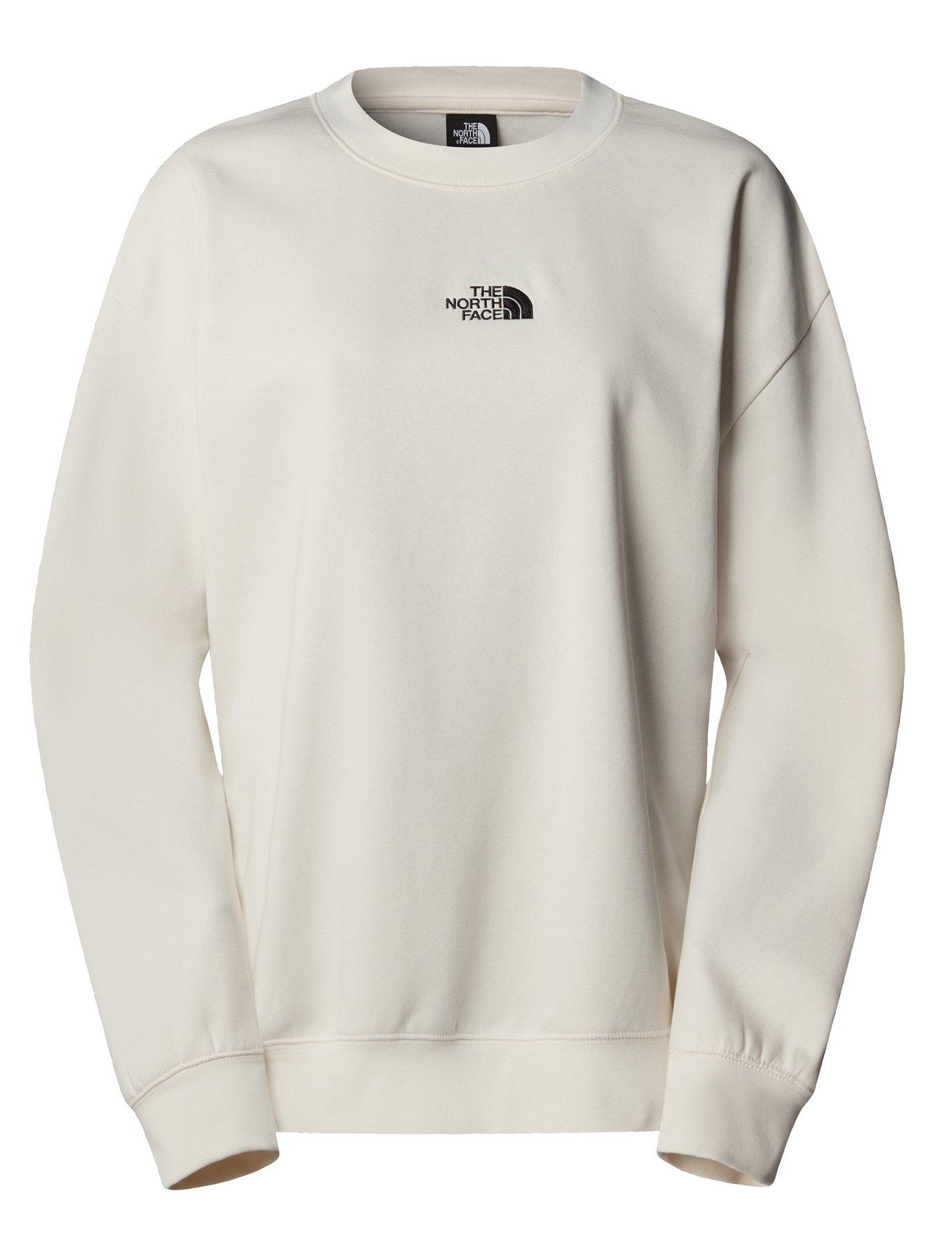 The North Face Womens Essential Oversize Crew Sweatshirt- White