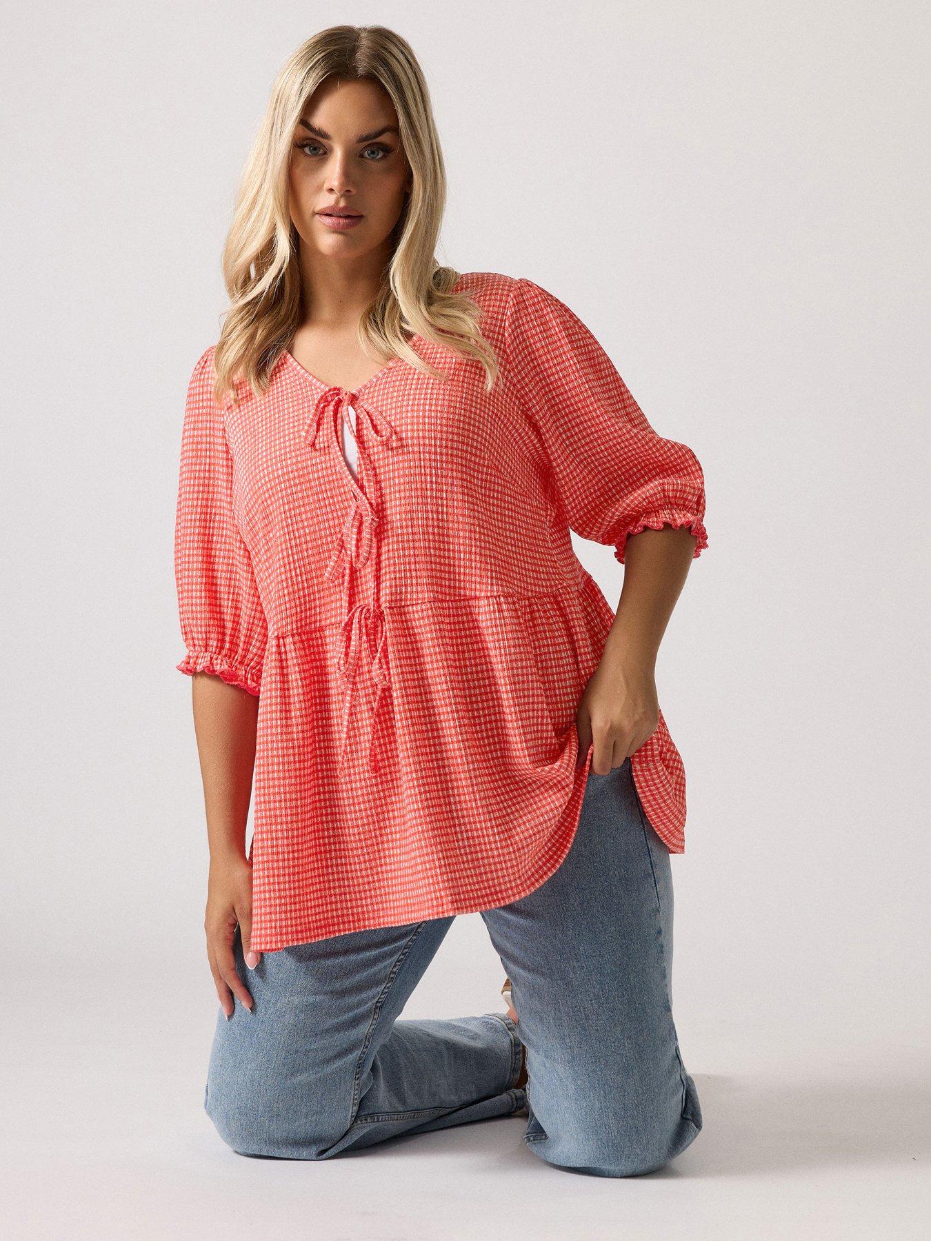 undefined Curve Bow Front Smock Top