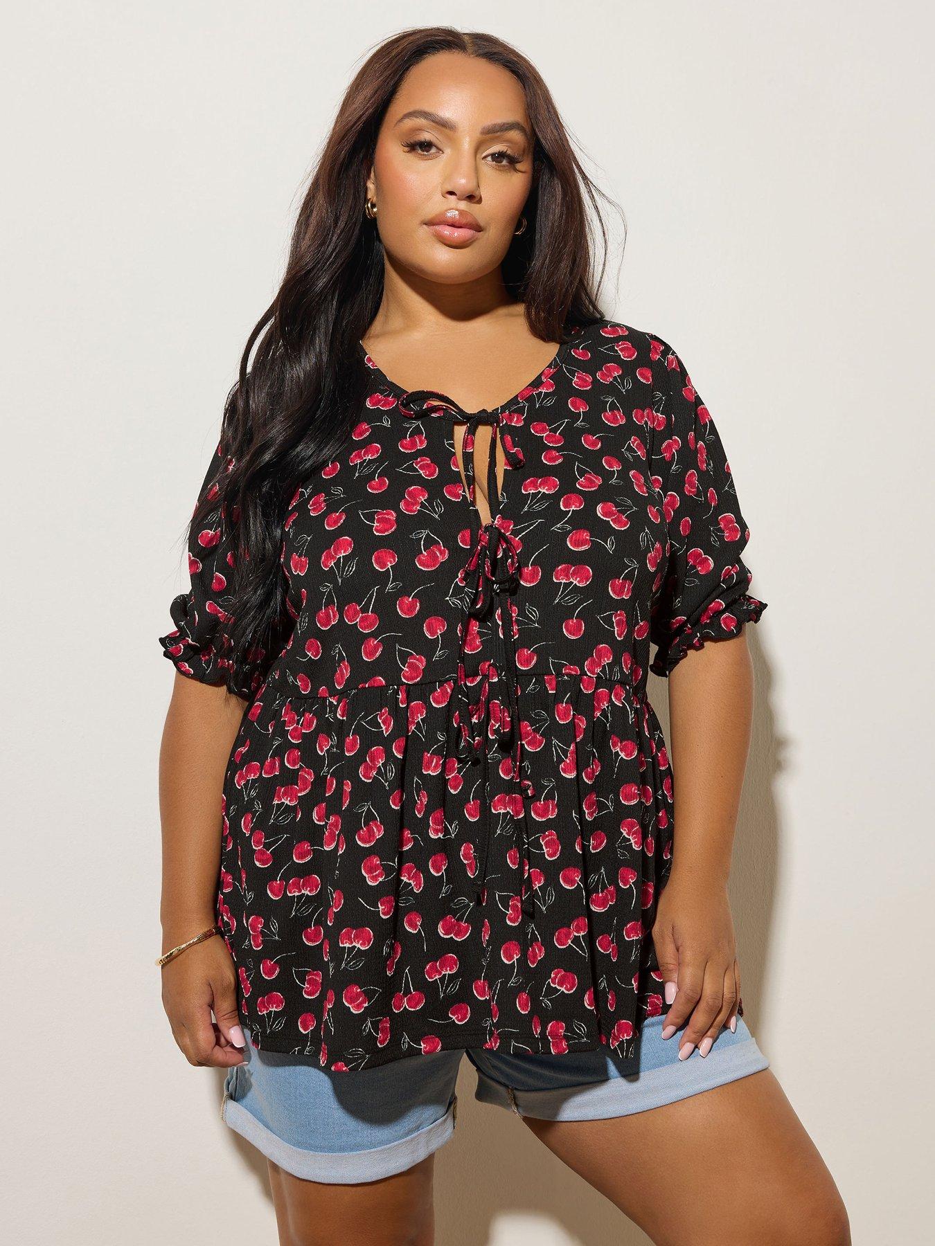 undefined Curve Bow Front Smock Top