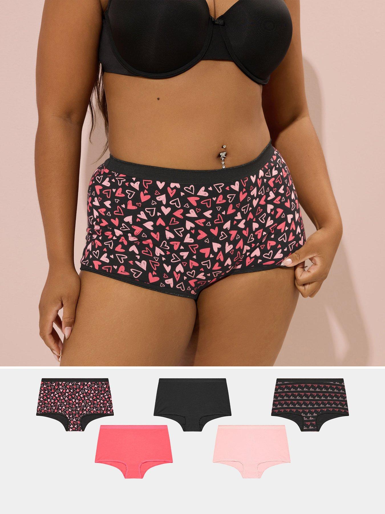 undefined Curve 5 Pack Sketchy Heart Short - Black