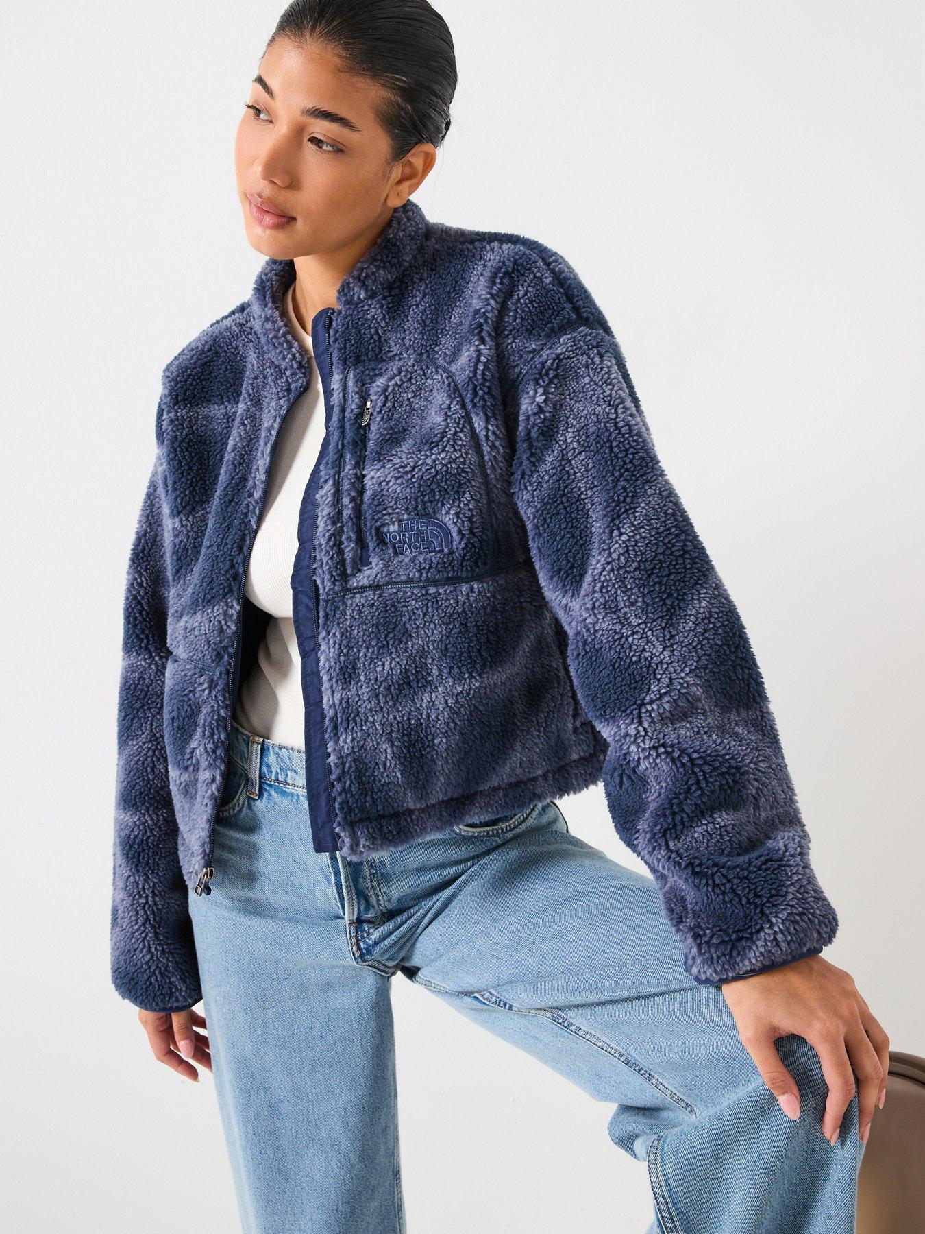 The North Face Women's Extreme Pile Print Full Zip Jacket 2, Navy, Size Xl, Women