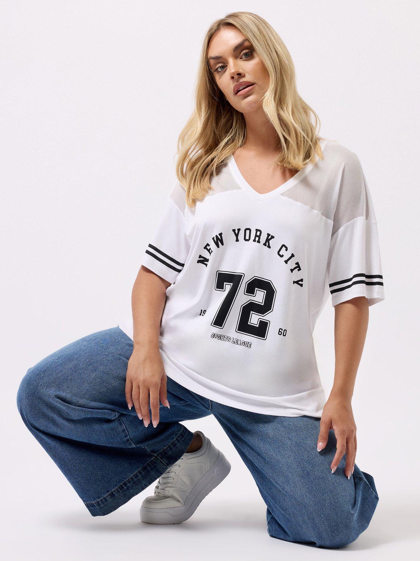 undefined Curve Varsity Top - White