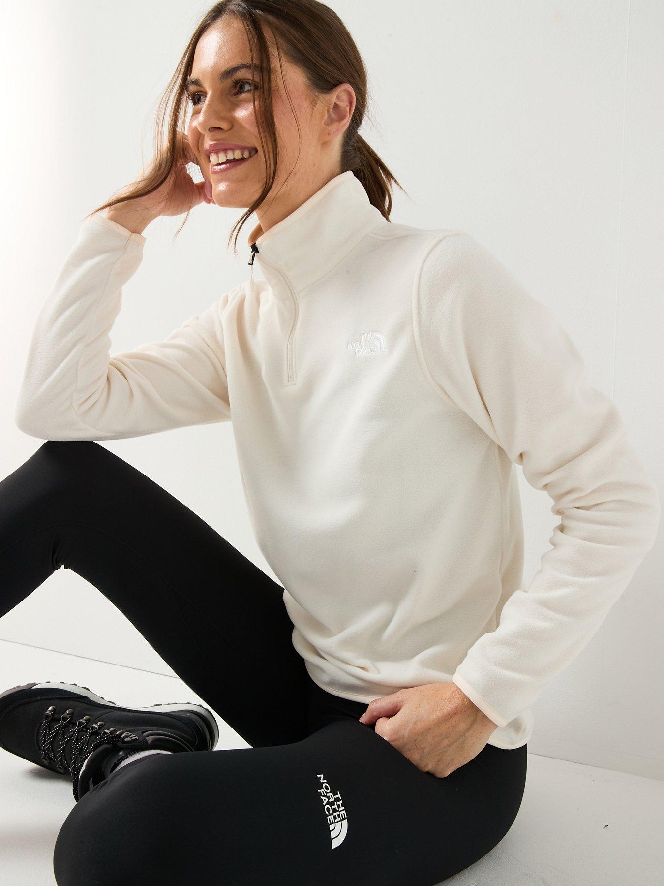 The North Face Women's Glacier Fleece 1/4 Zip Jacket - White