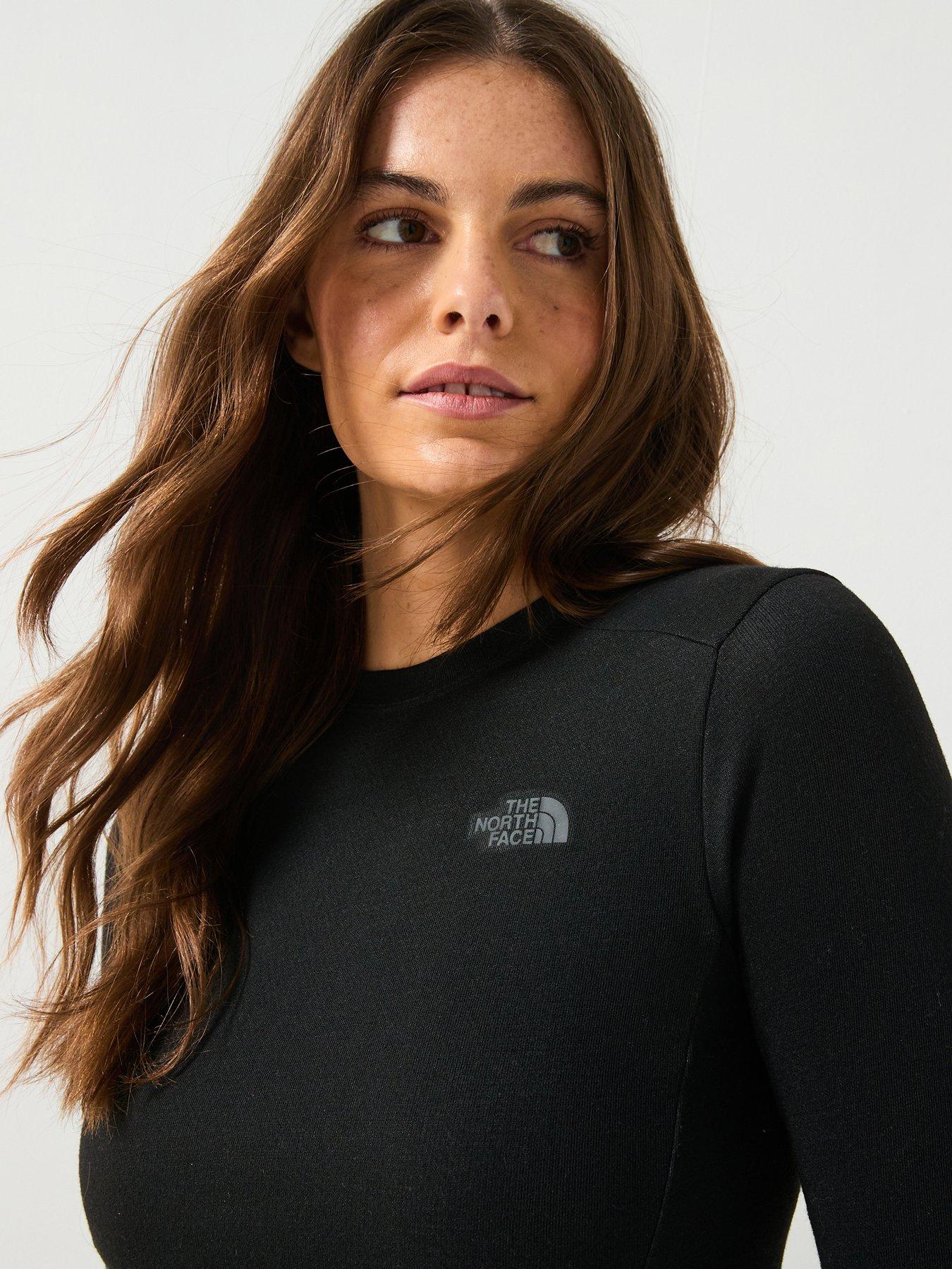 The North Face Women's Easy Long Sleeve Crew Neck Black Very