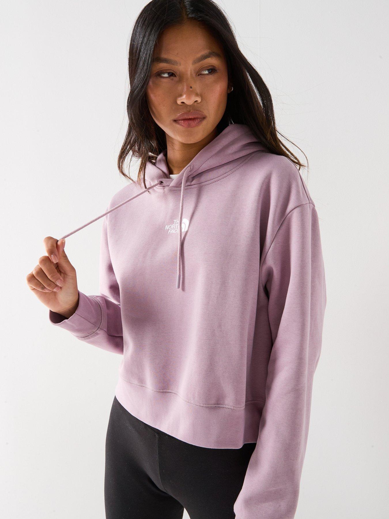 undefined Womens Essential Crop Hoodie - Purple