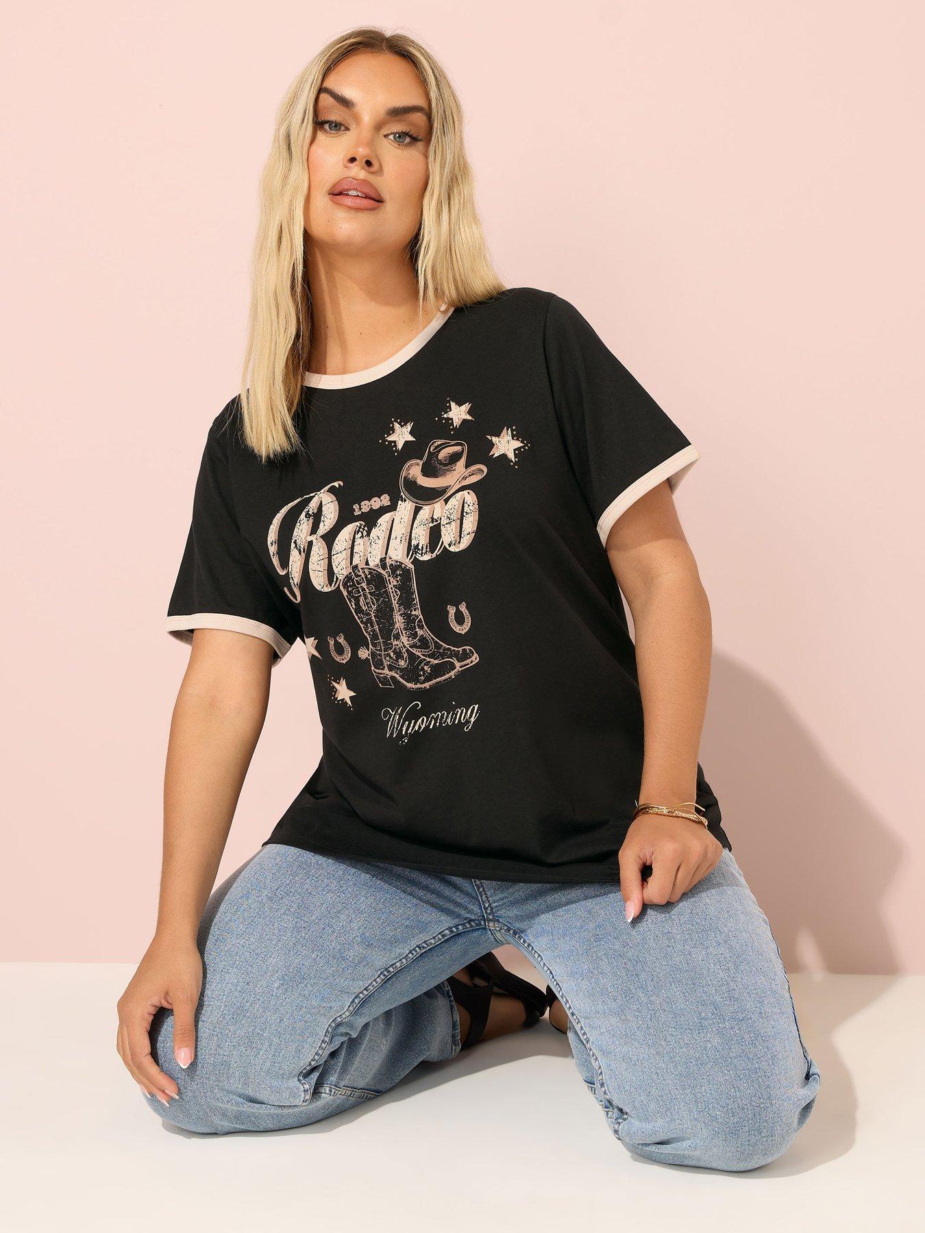 undefined Curve Rodeo Placement Print T-Shirt