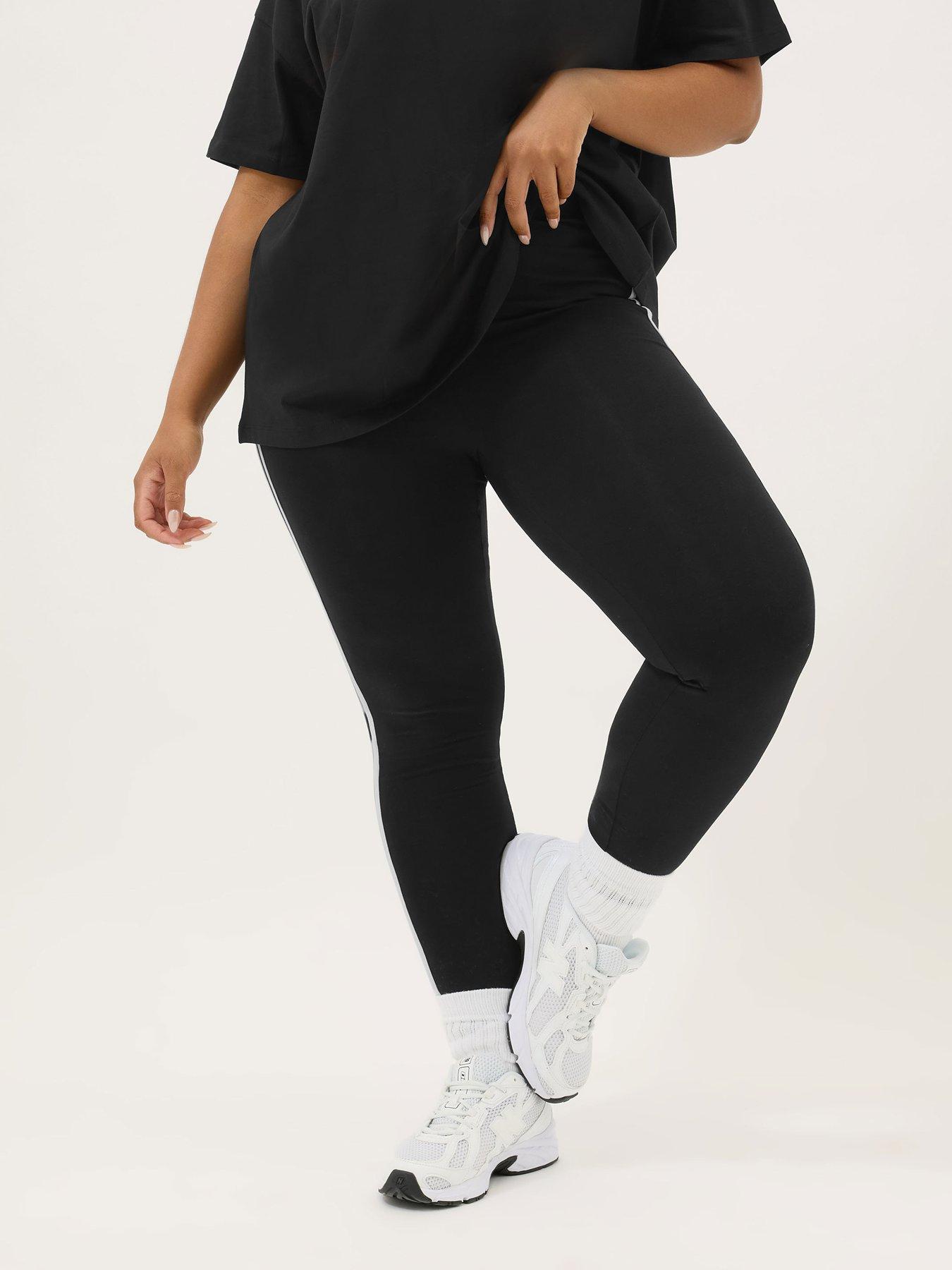 yours-curve-side-stripe-legging-black