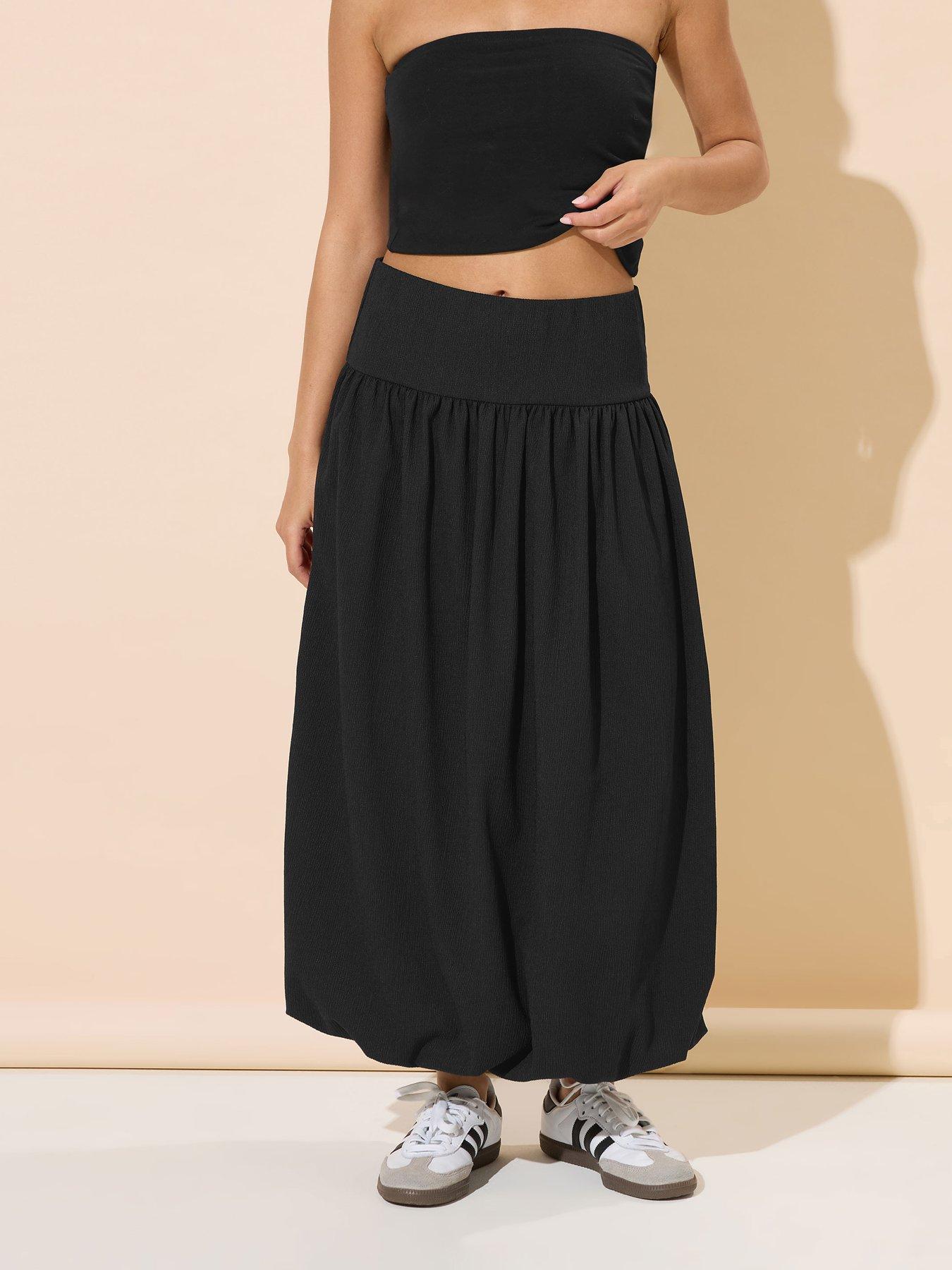 undefined Petite Bubble Hem Skirt