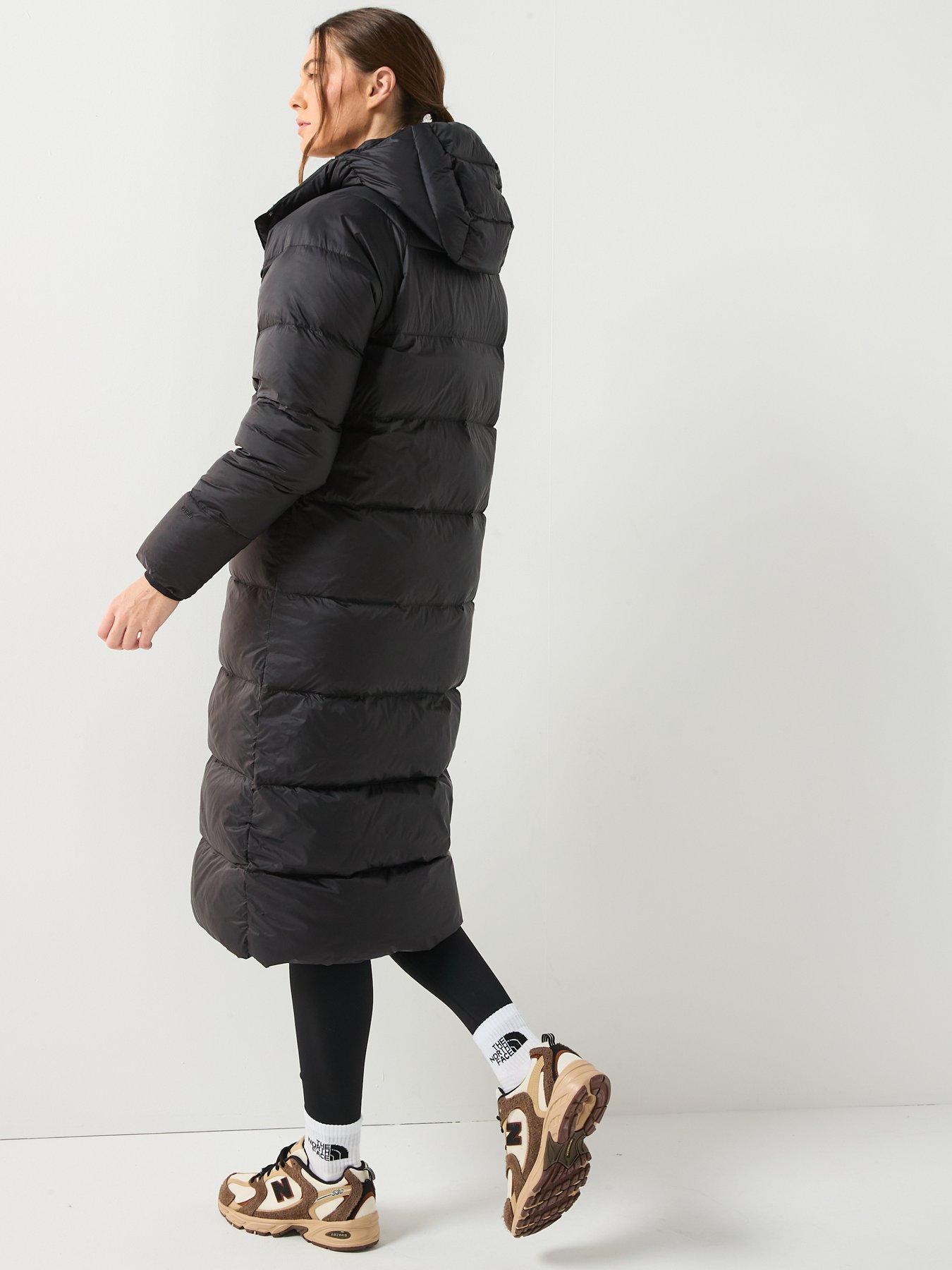 Image 2 of 6 of The North Face Womens Hydrenalite City Long Down Hooded Parka Jacket- Black