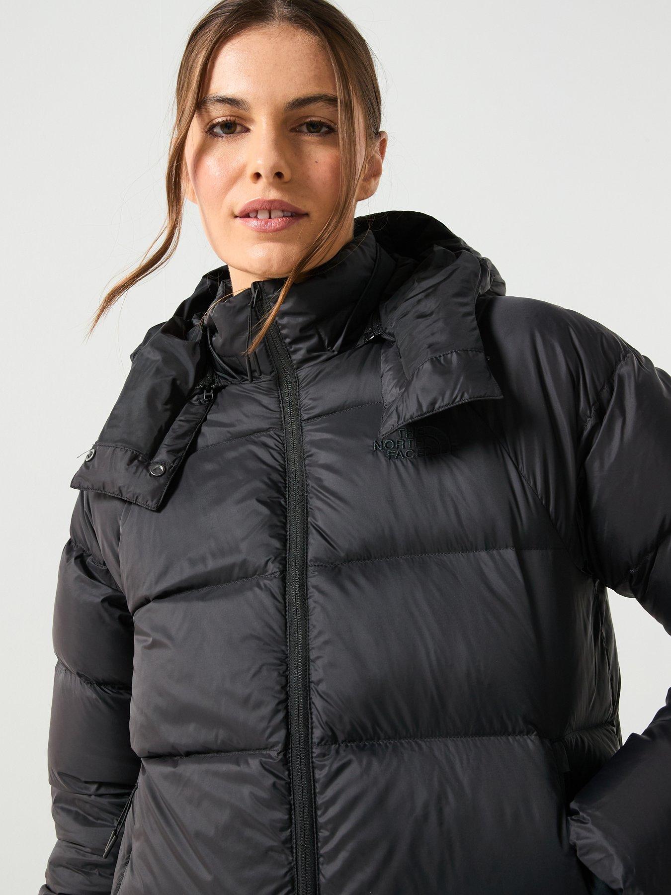 Image 5 of 6 of The North Face Womens Hydrenalite City Long Down Hooded Parka Jacket- Black