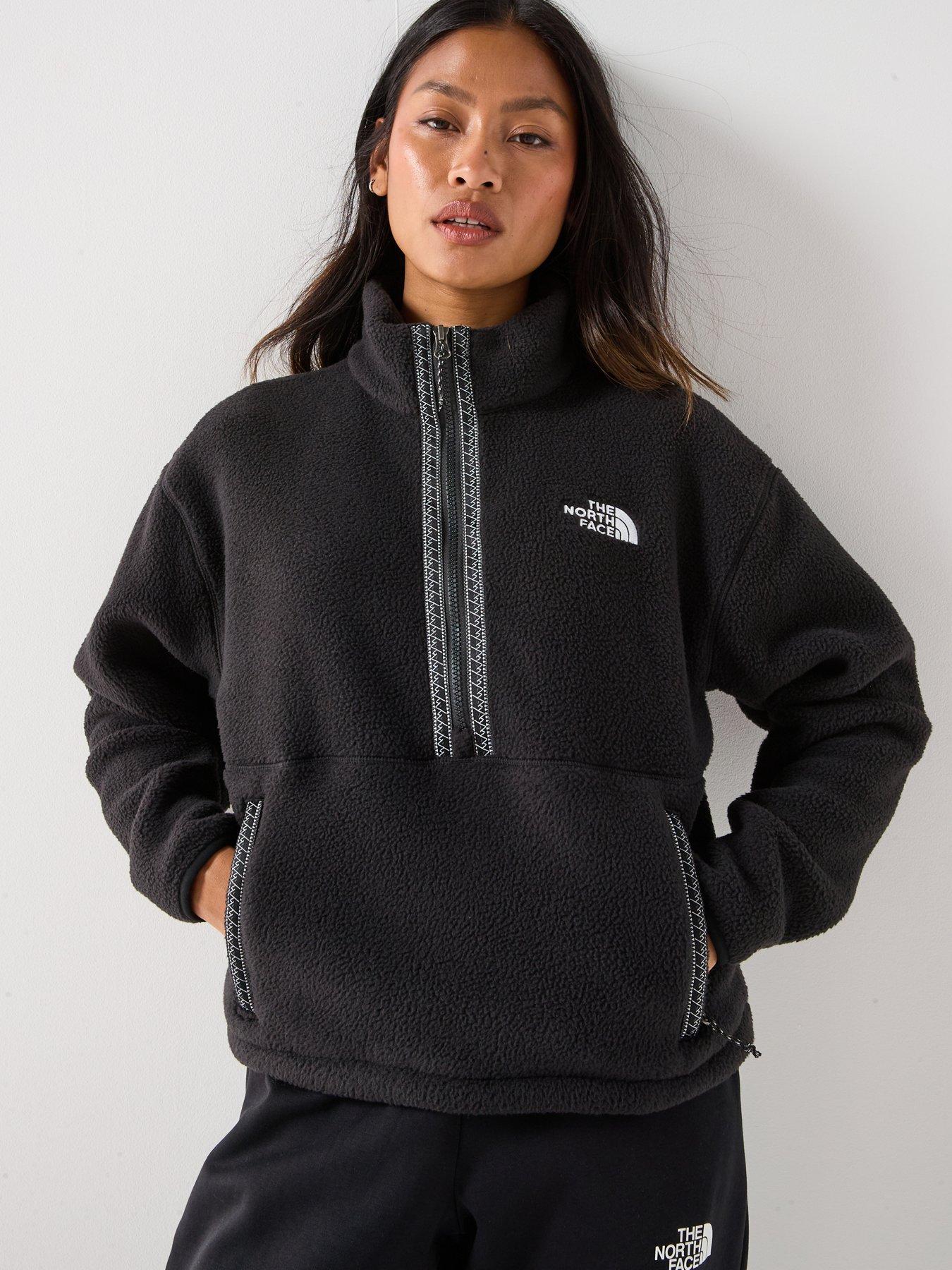 The North Face Women's Fleeski 1/4 Zip Pullover Fleece - Black