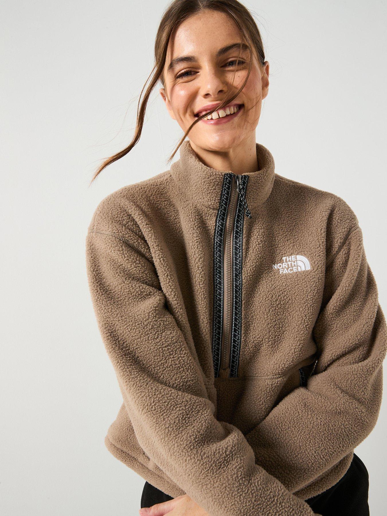 the-north-face-womens-fleeski-14-zip-pullover-fleece-brown