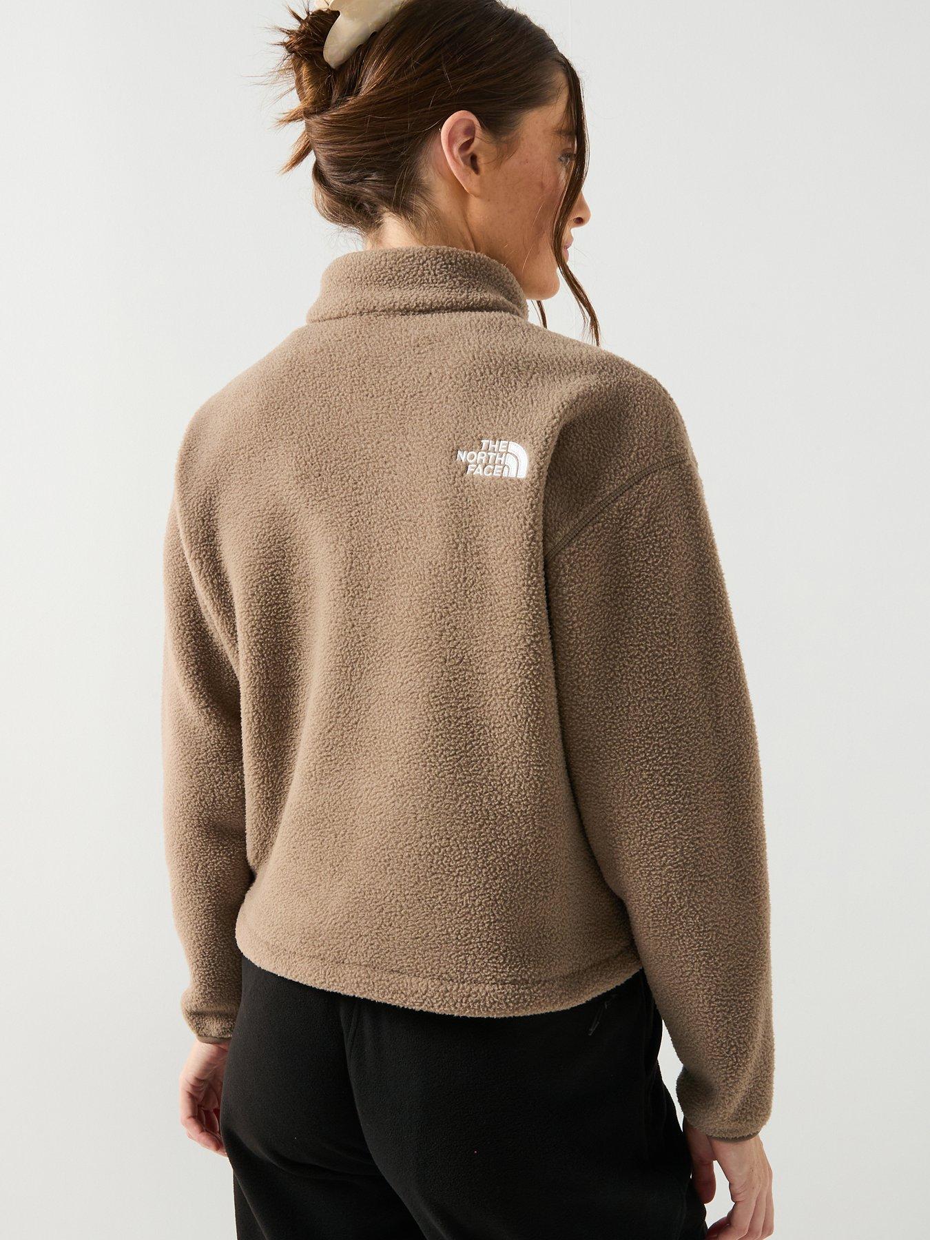 The North Face Women's Fleeski 1/4 Zip Pullover Fleece Brown Very