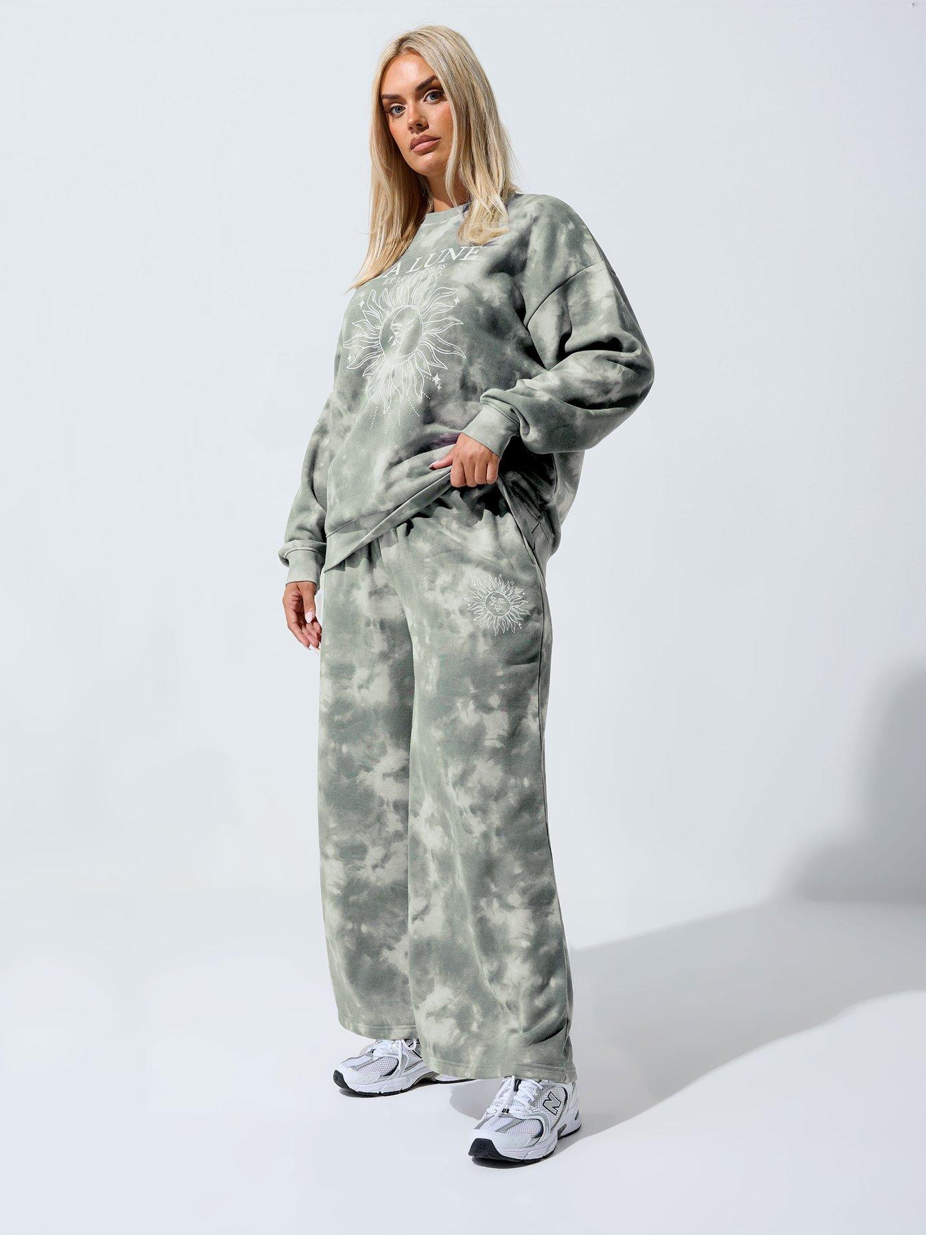 Image 3 of 4 of Yours Curve Tie Dye Jogger - Grey