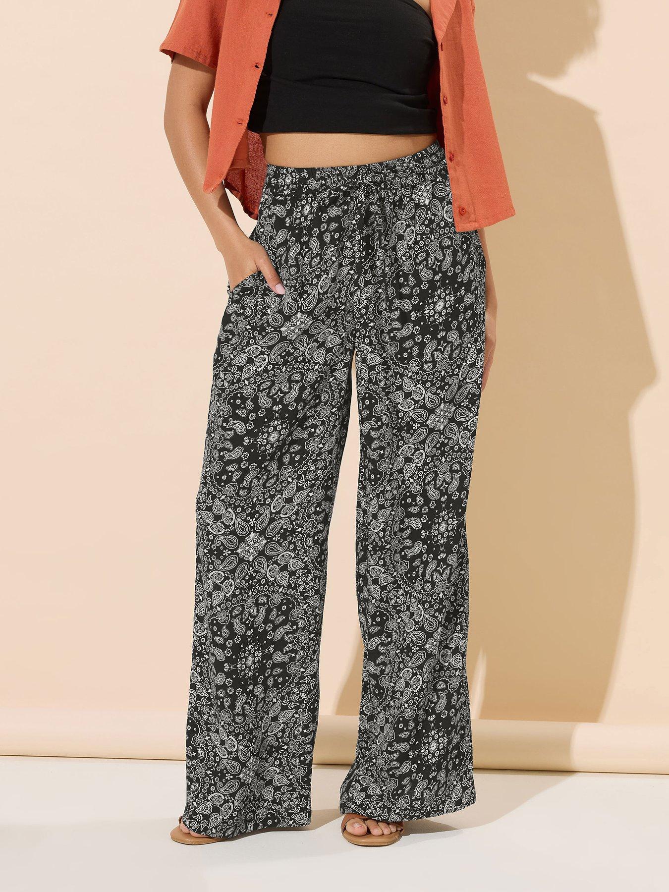 undefined Petite Bandana Wide Leg Trouser