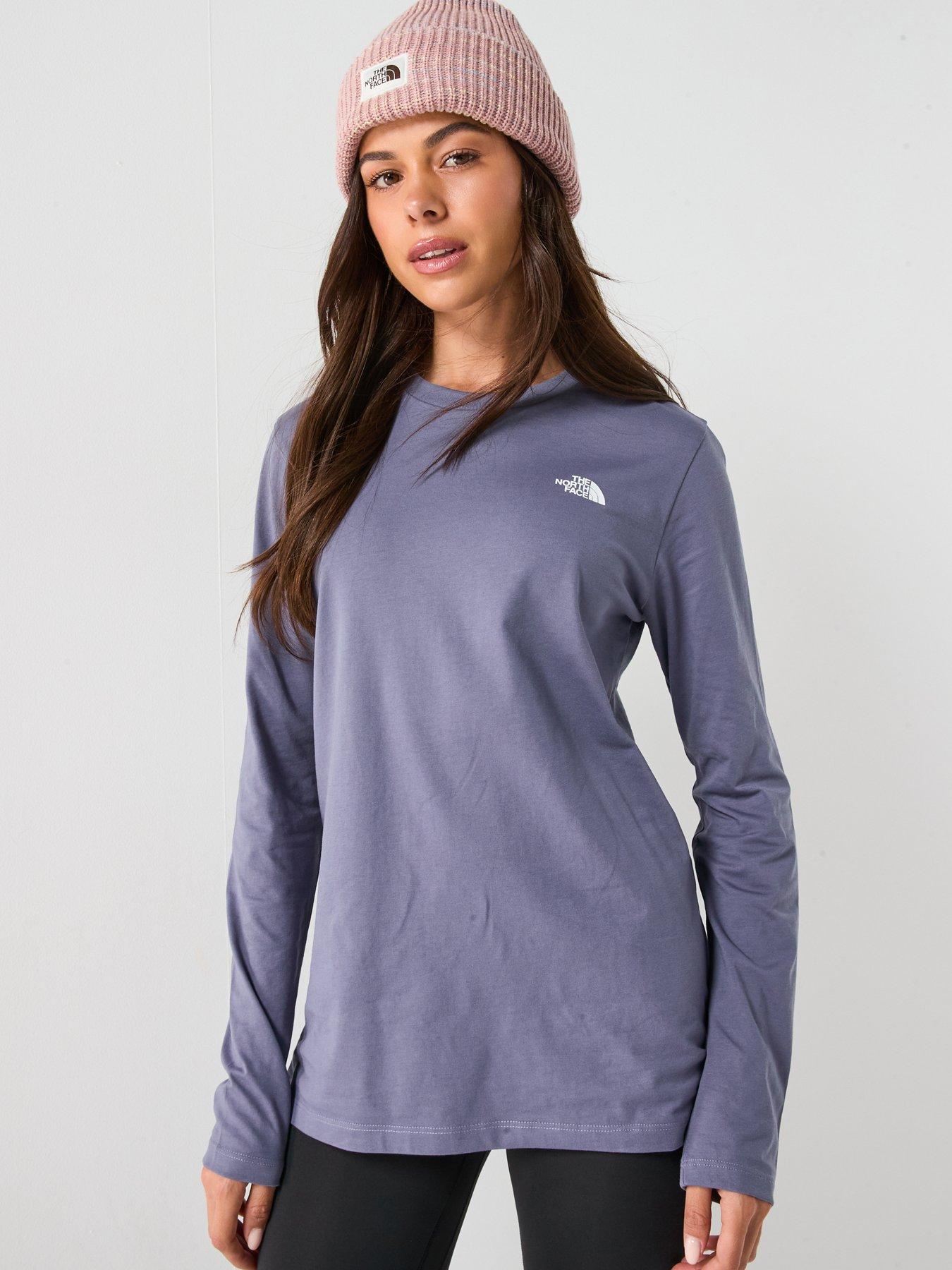 The North Face Women's L/s Simple Dome Tee-blue