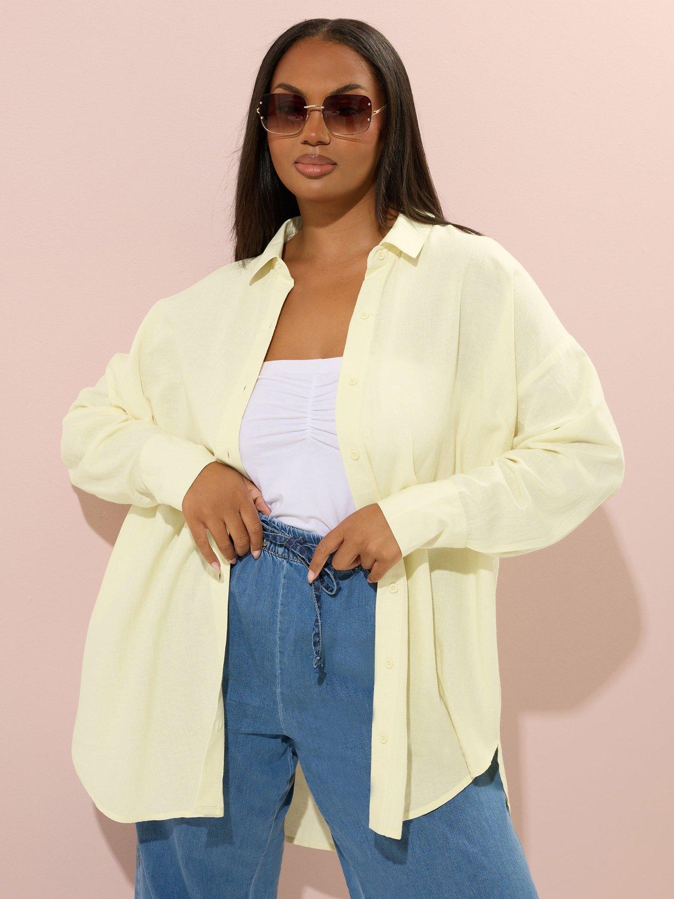 undefined Curve Lemon Linen Shirt - Yellow