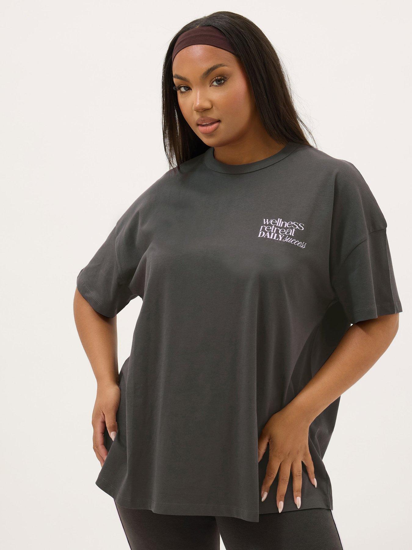 undefined Curve Wellness Retreat Active T-Shirt - Grey