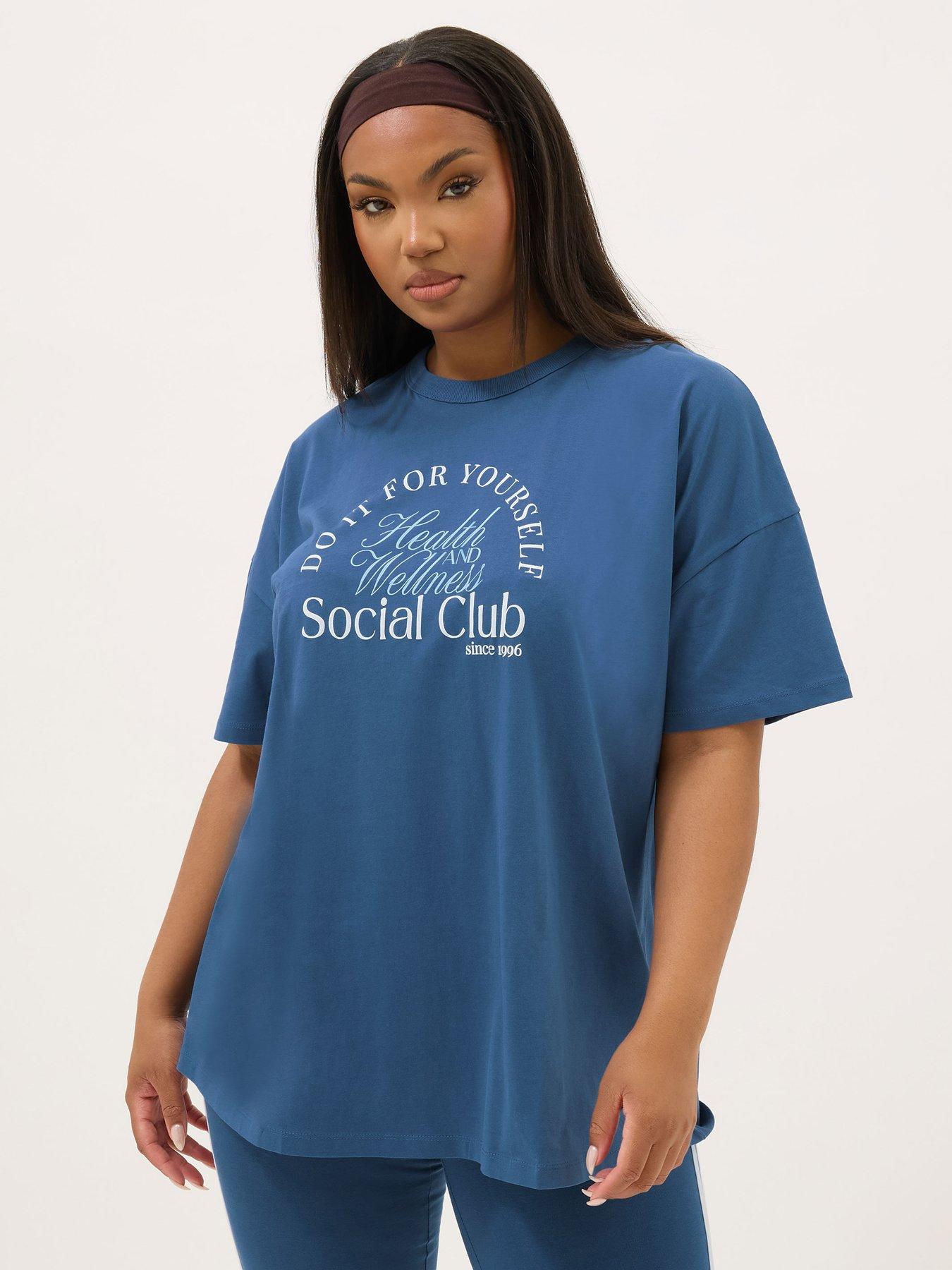 undefined Curve Wellness Retreat Active T-Shirt - Blue